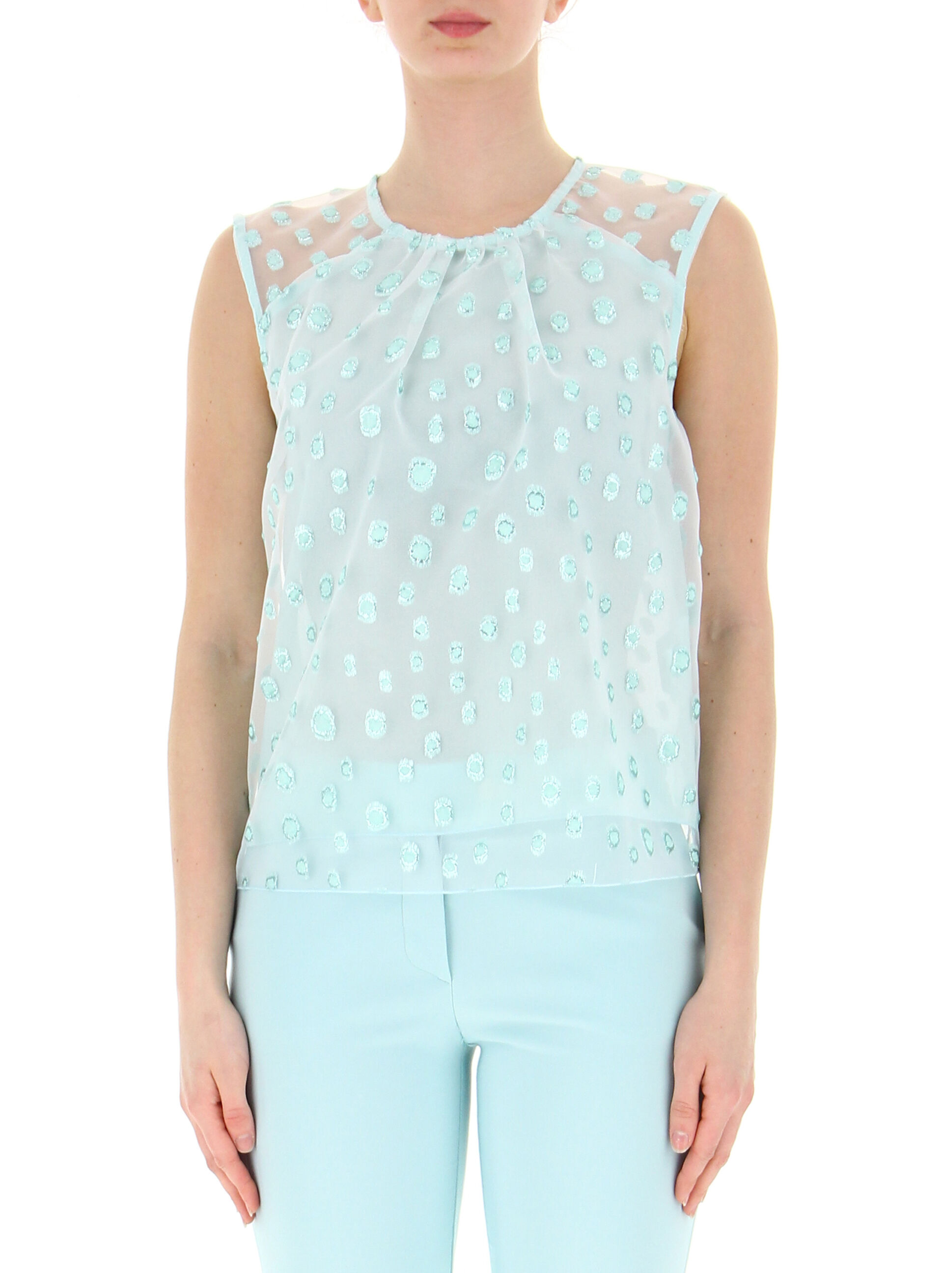Top in organza VERDE XS