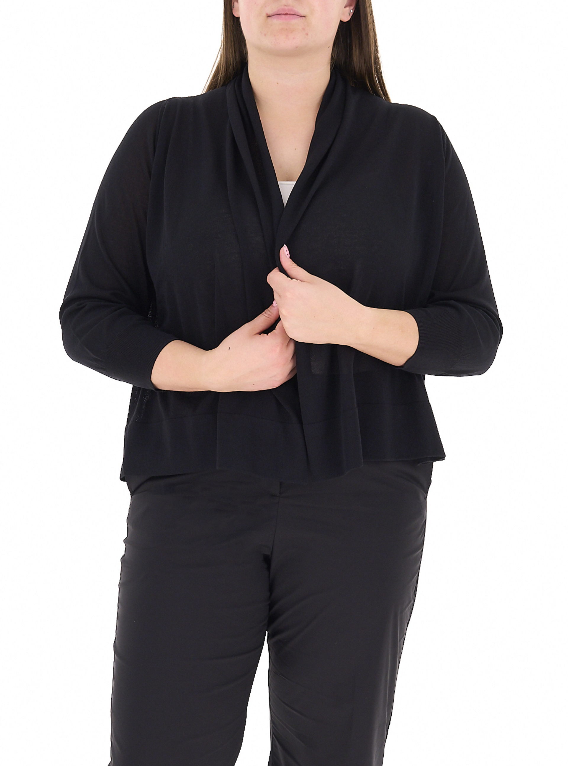 LUISA VIOLA Cardigan aperto NERO S