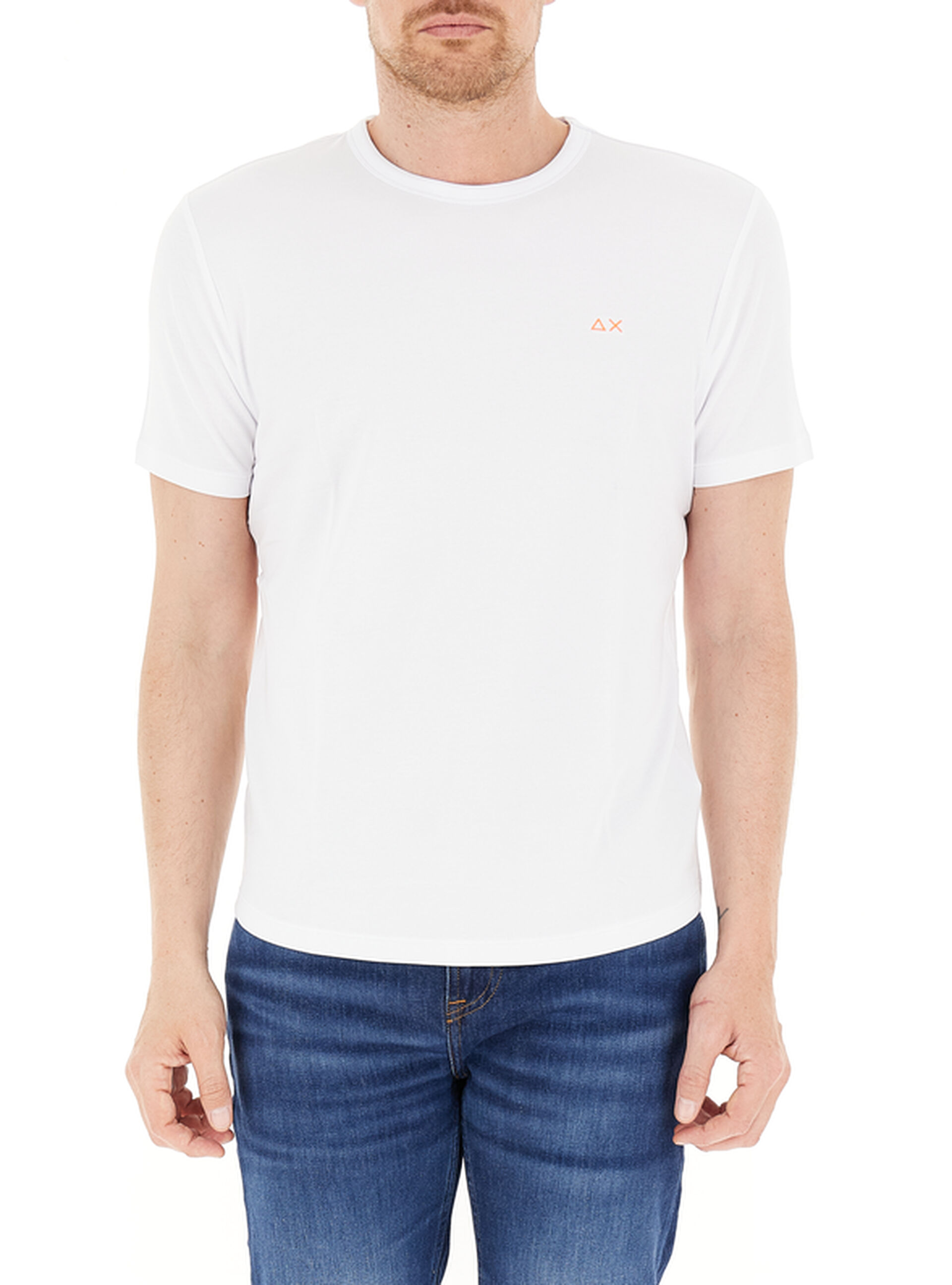 SUN68 T-shirt girocollo PANNA