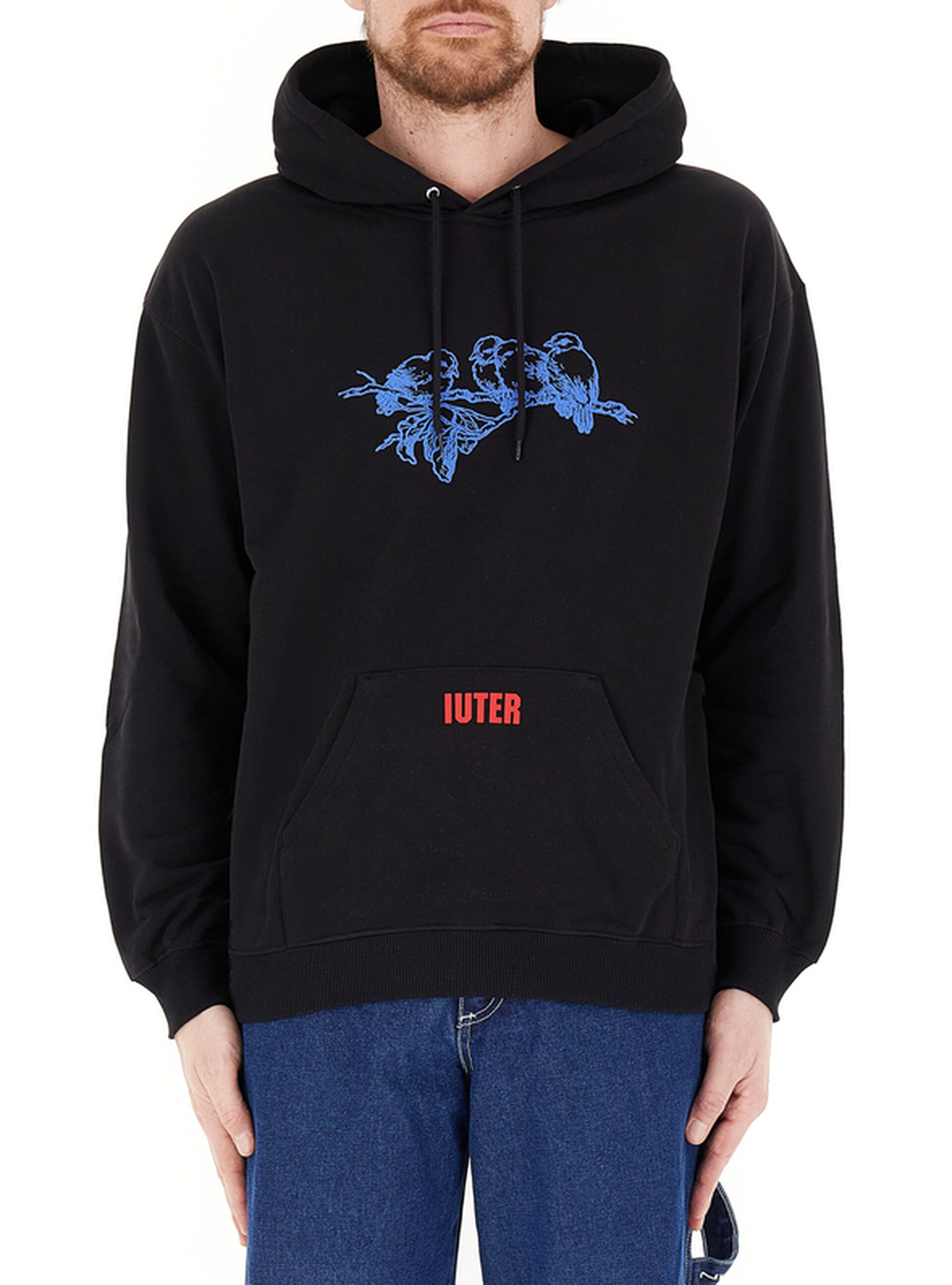 IUTER Felpa con cappuccio NERO