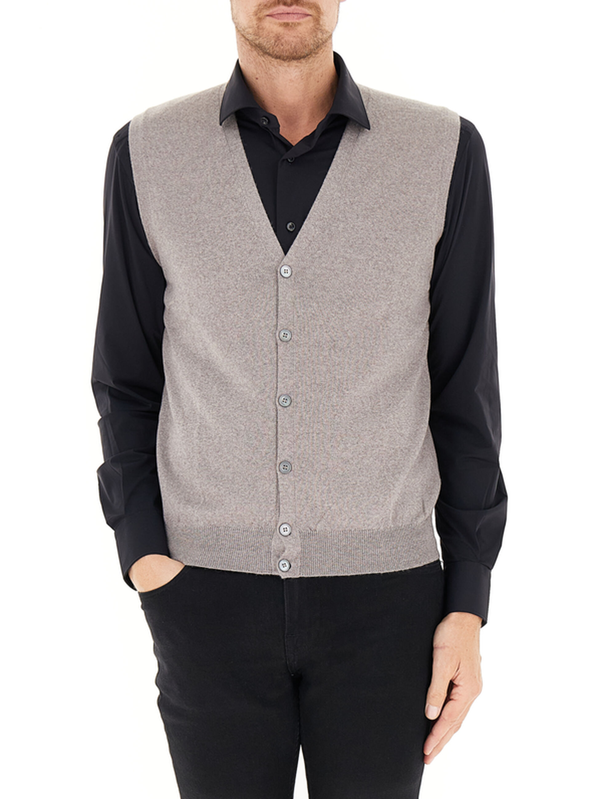GRAN SASSO Gilet in lana CORDA 54