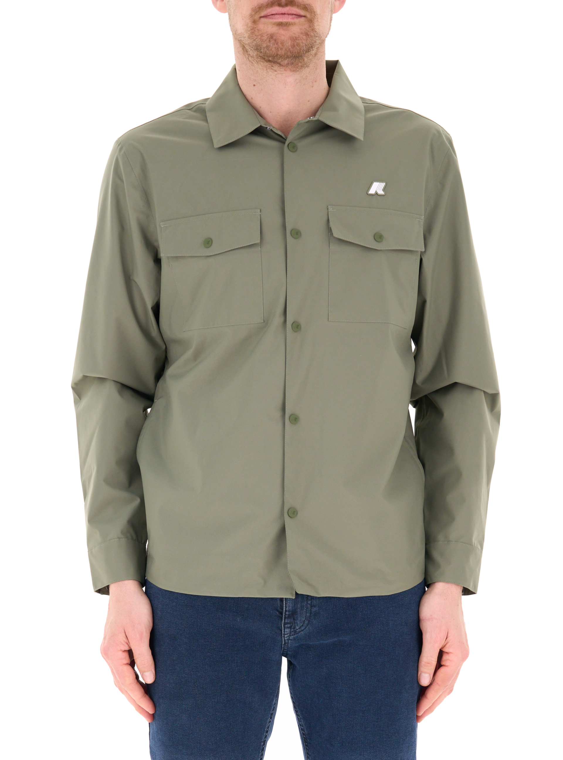 K-way Giacca overshirt VERDE OLIVA