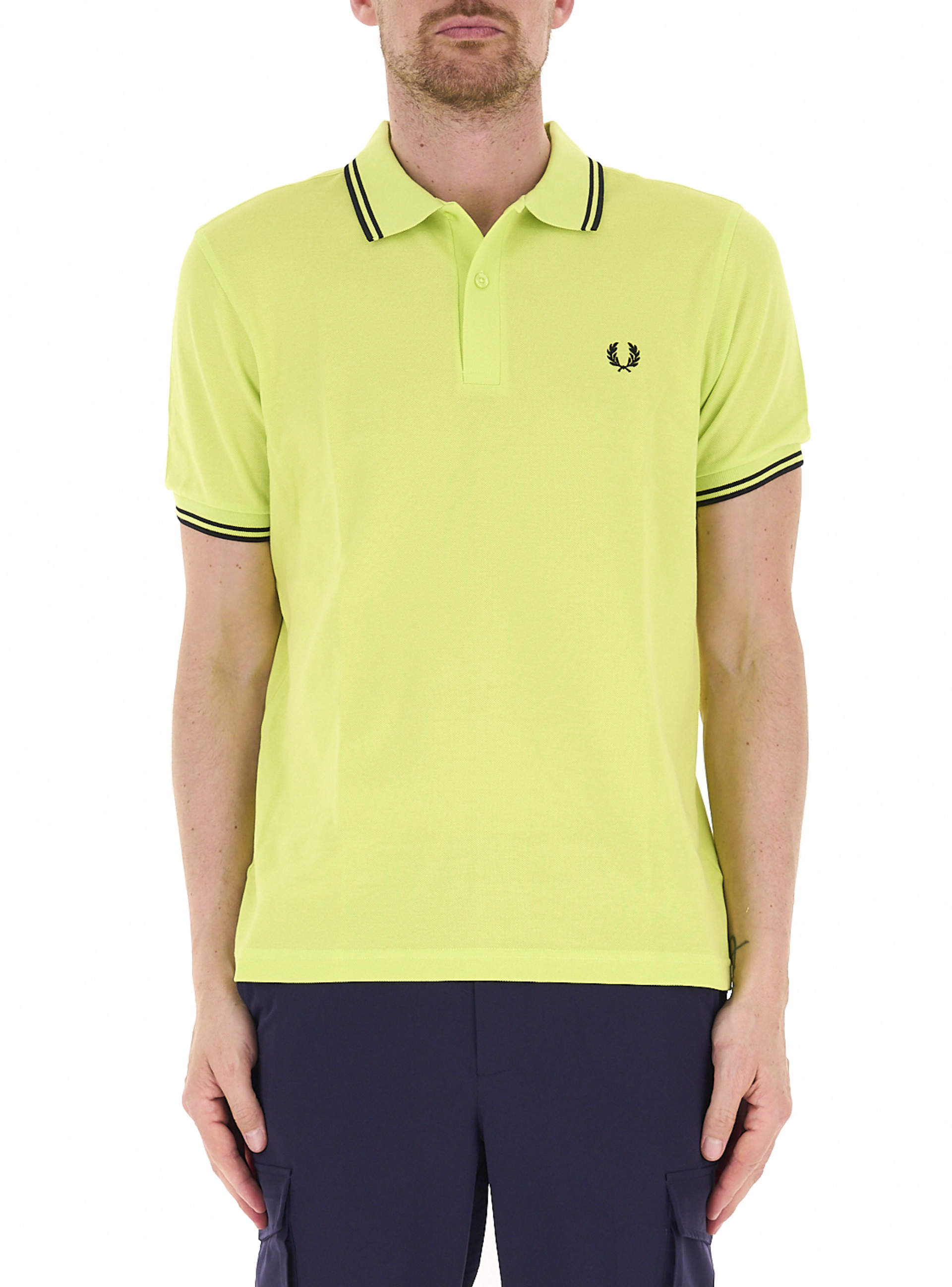 Polo maniche corte VERDE LIME XL