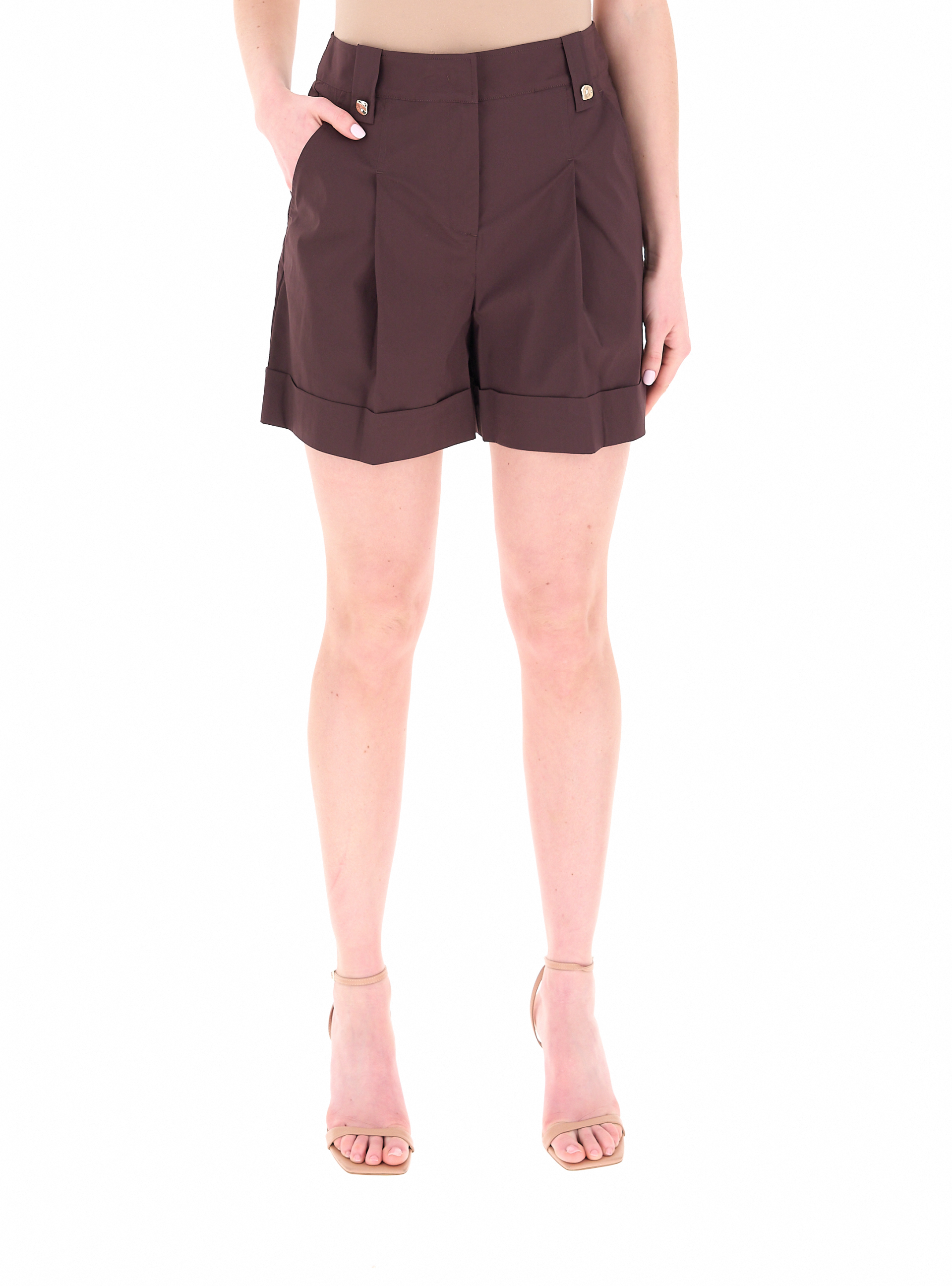 LIU JO Bermuda in cotone MARRONE