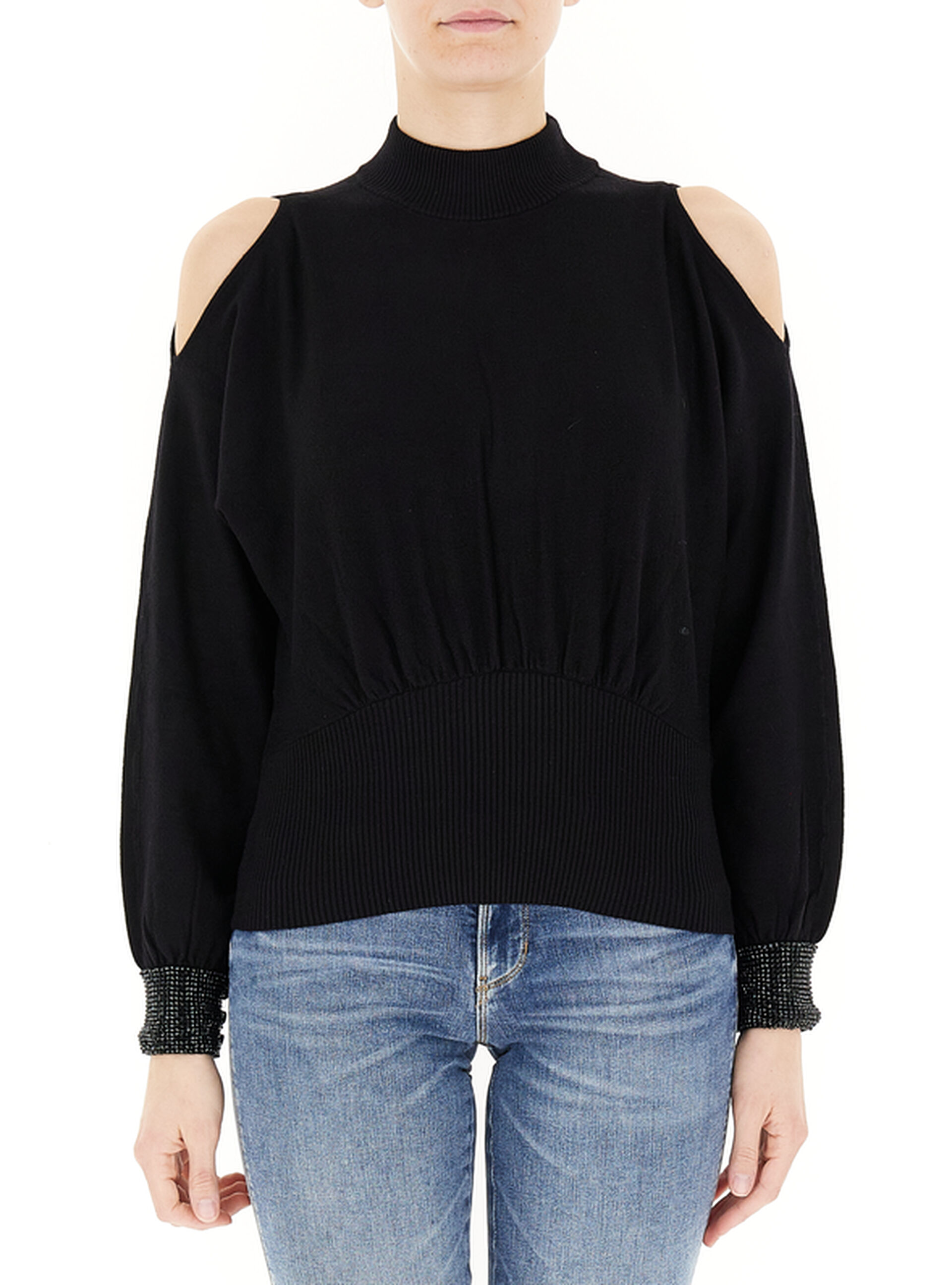 Guess Maglia cut-out NERO L