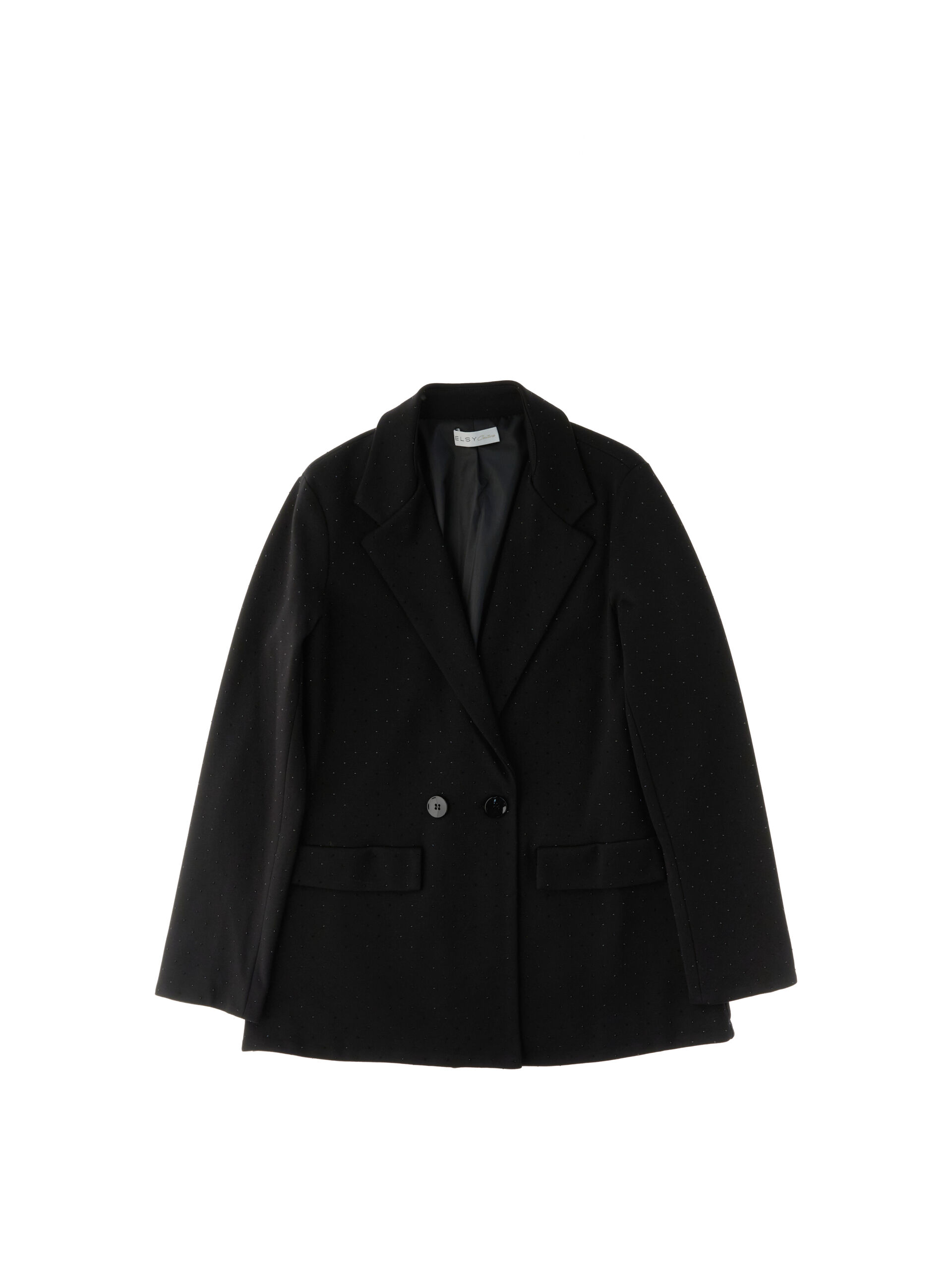 E.L.S.Y. Blazer misto viscosa NERO