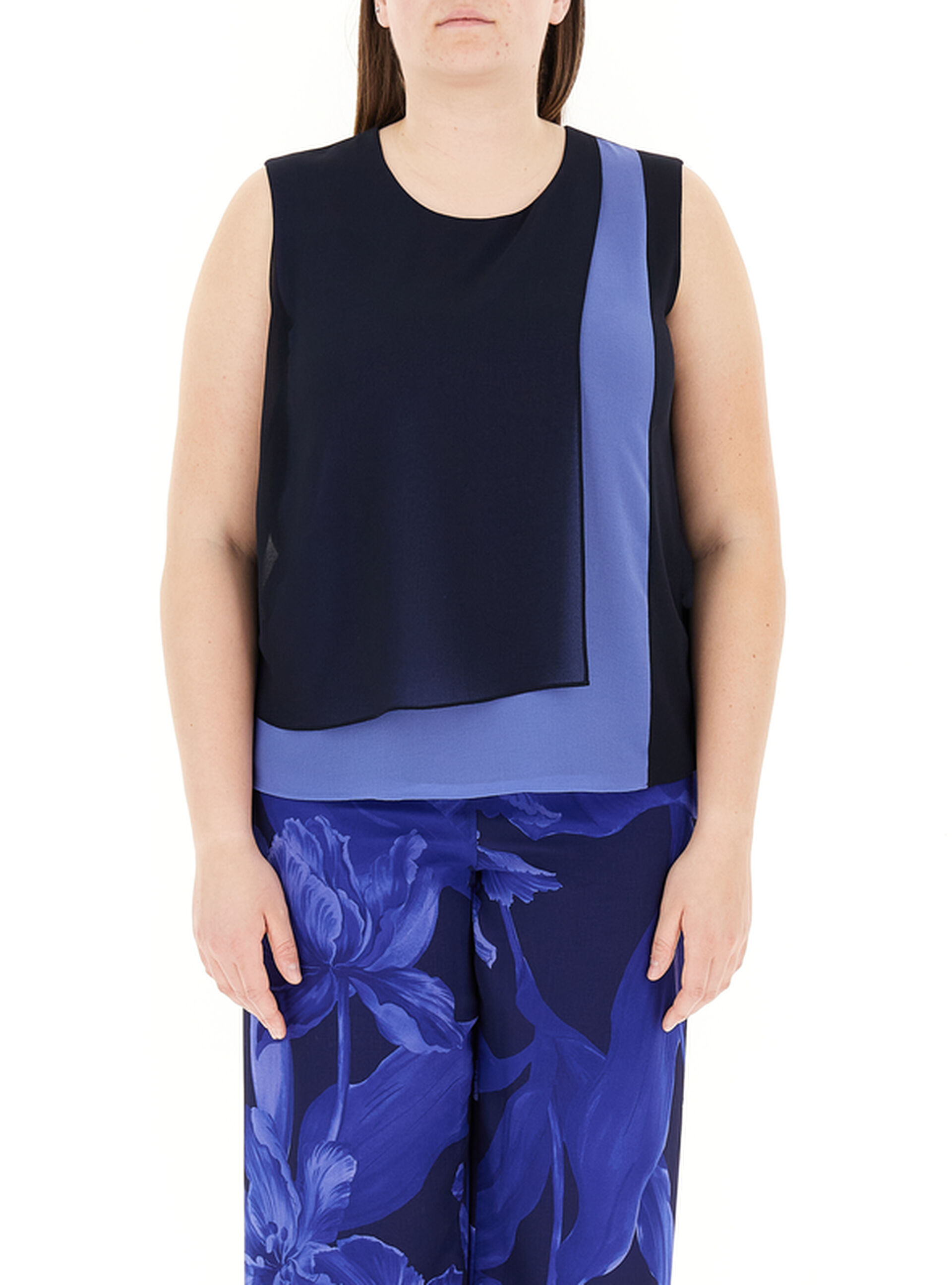 Top smanicato BLU 27