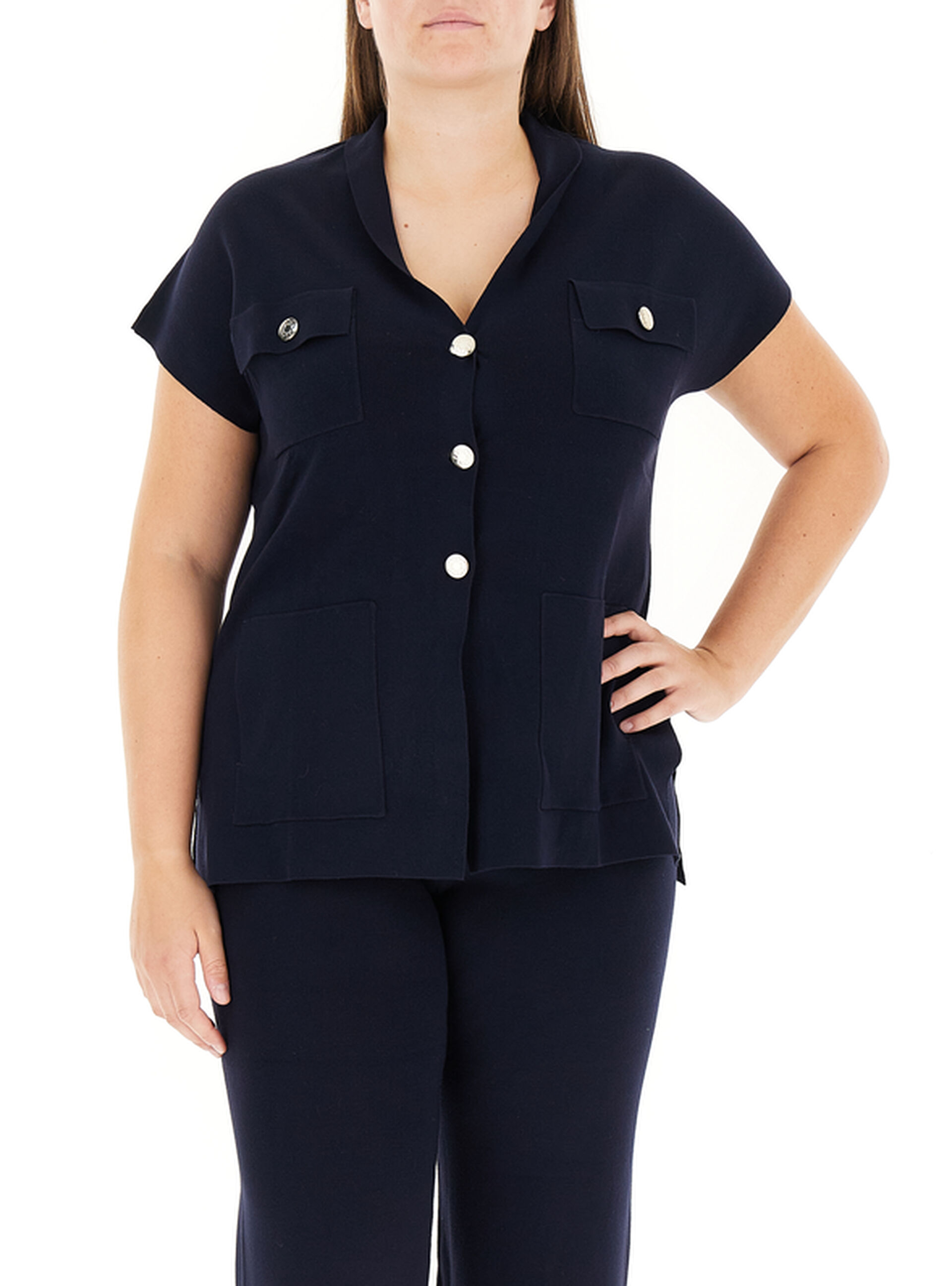 Maglia misto viscosa BLU NOTTE