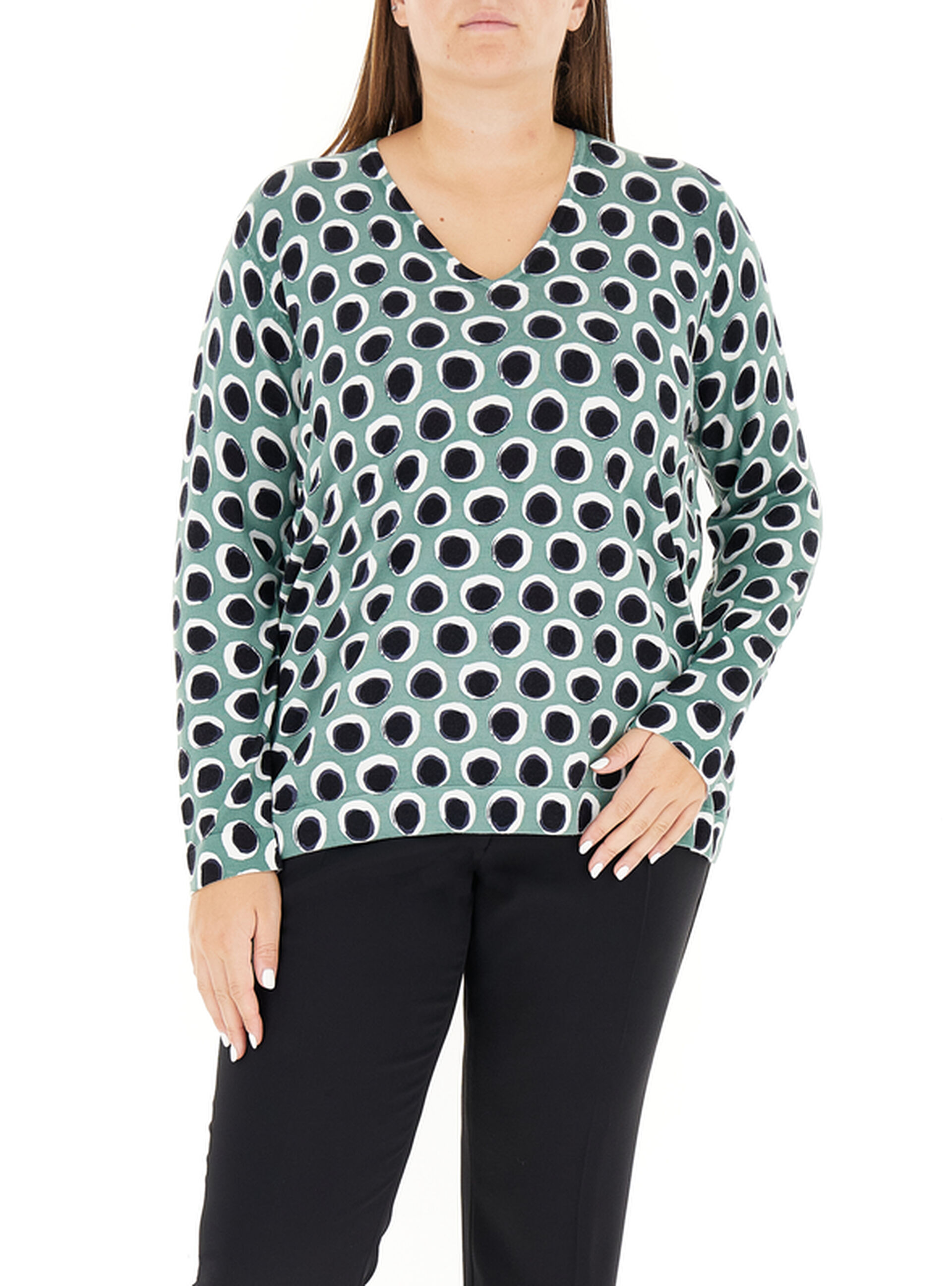 Maglia scollo V SALVIA M