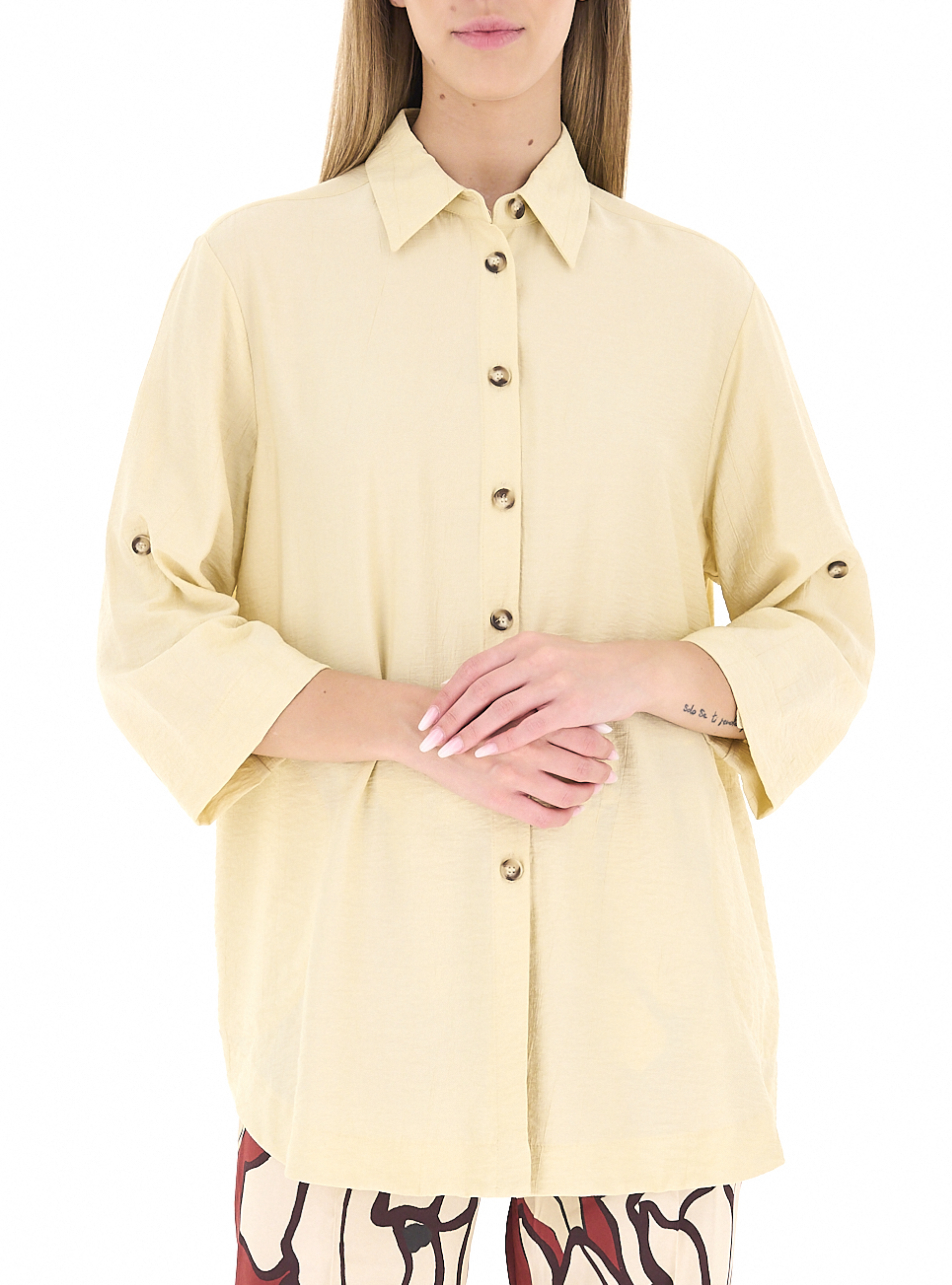 Blusa maniche lunghe CREMA