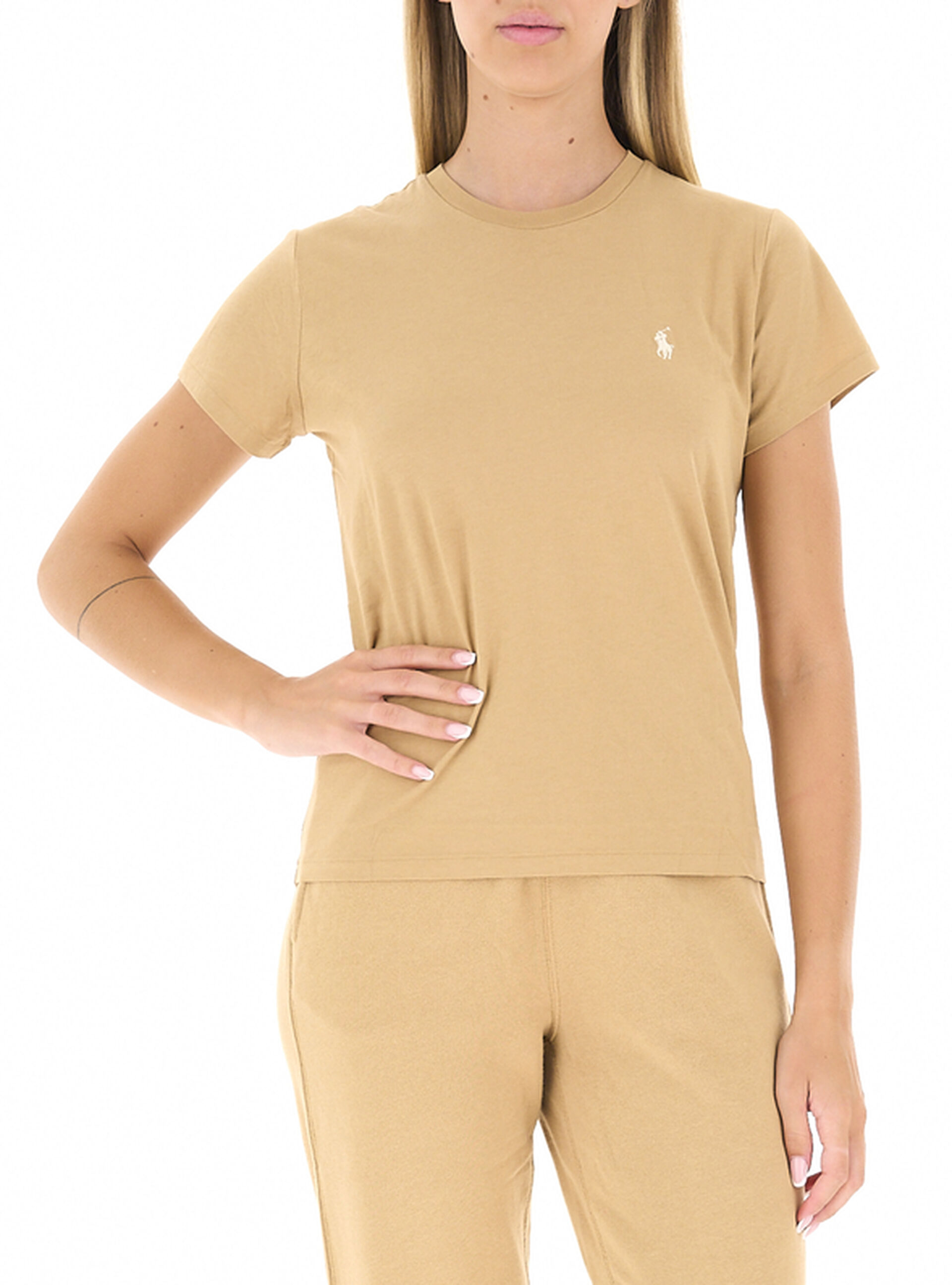 T-shirt girocollo POLO CAMMELLO M