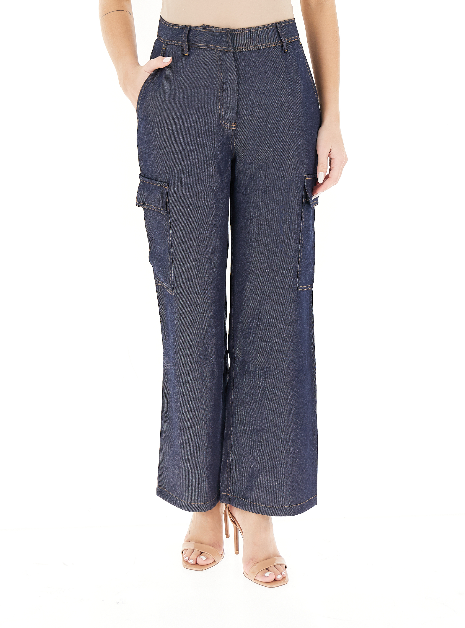 Guess Pantalone cargo BLU XS