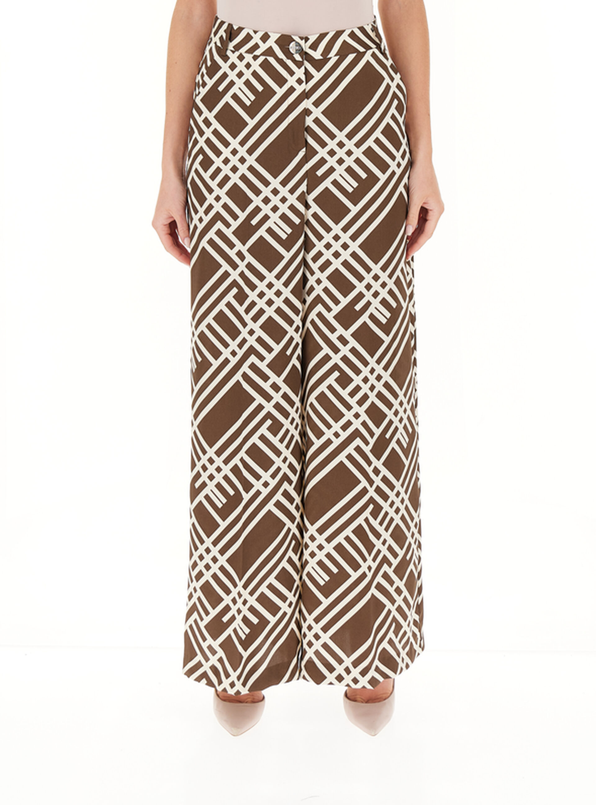 LIU JO Pantalone a palazzo MARRONE