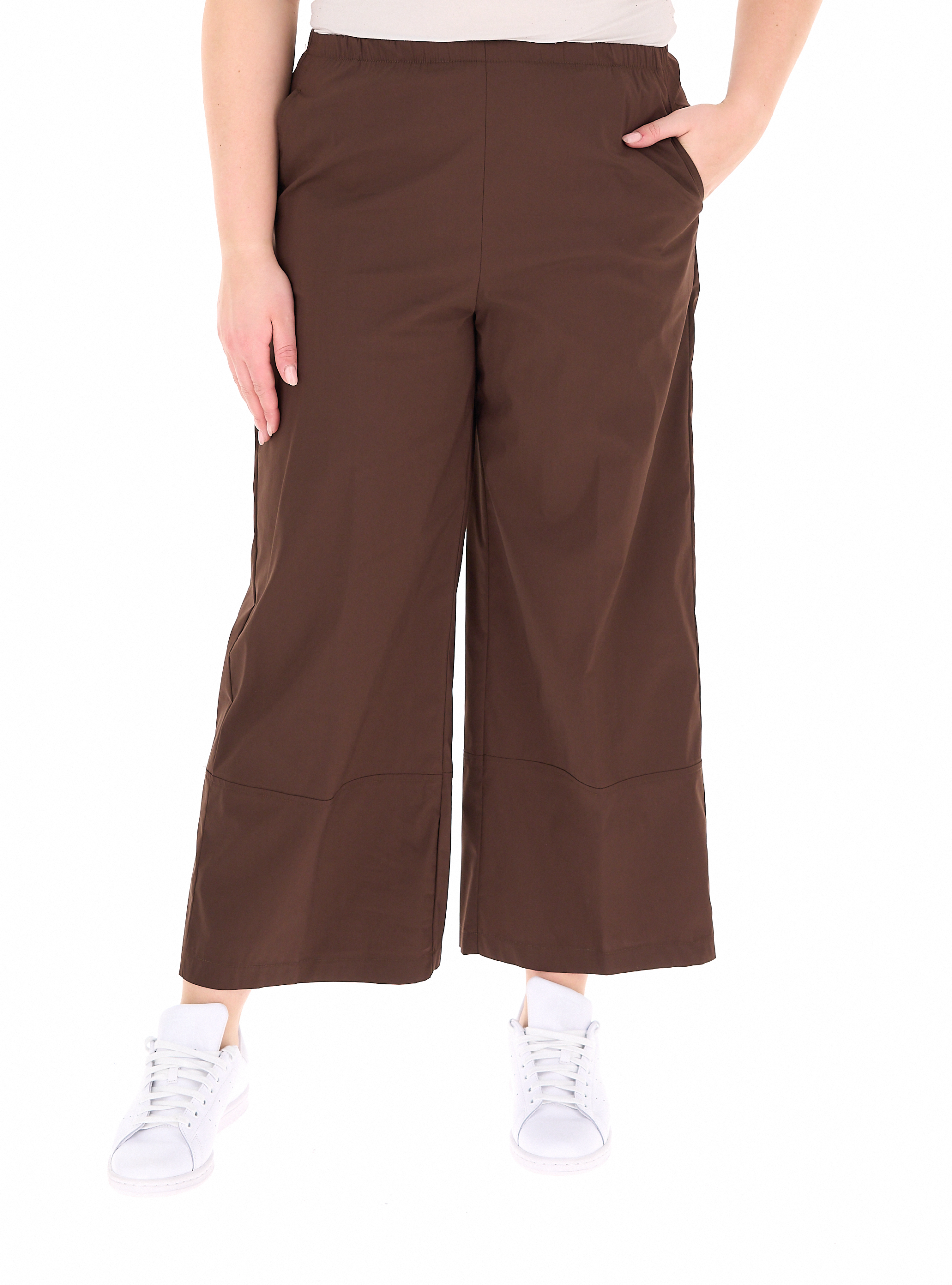JURERE Pantalone wide leg MARRONE