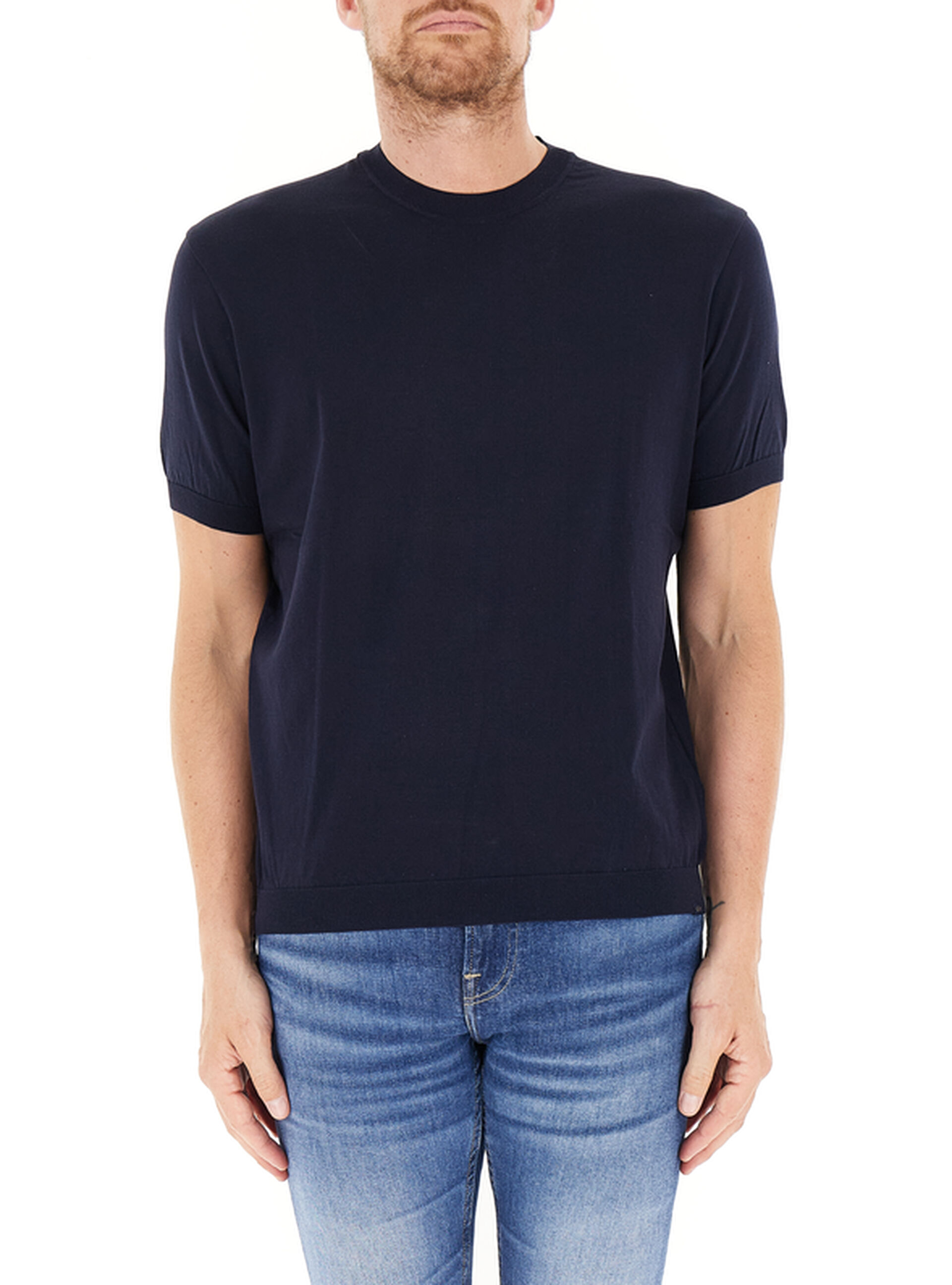 T-shirt girocollo BLU SCURO M