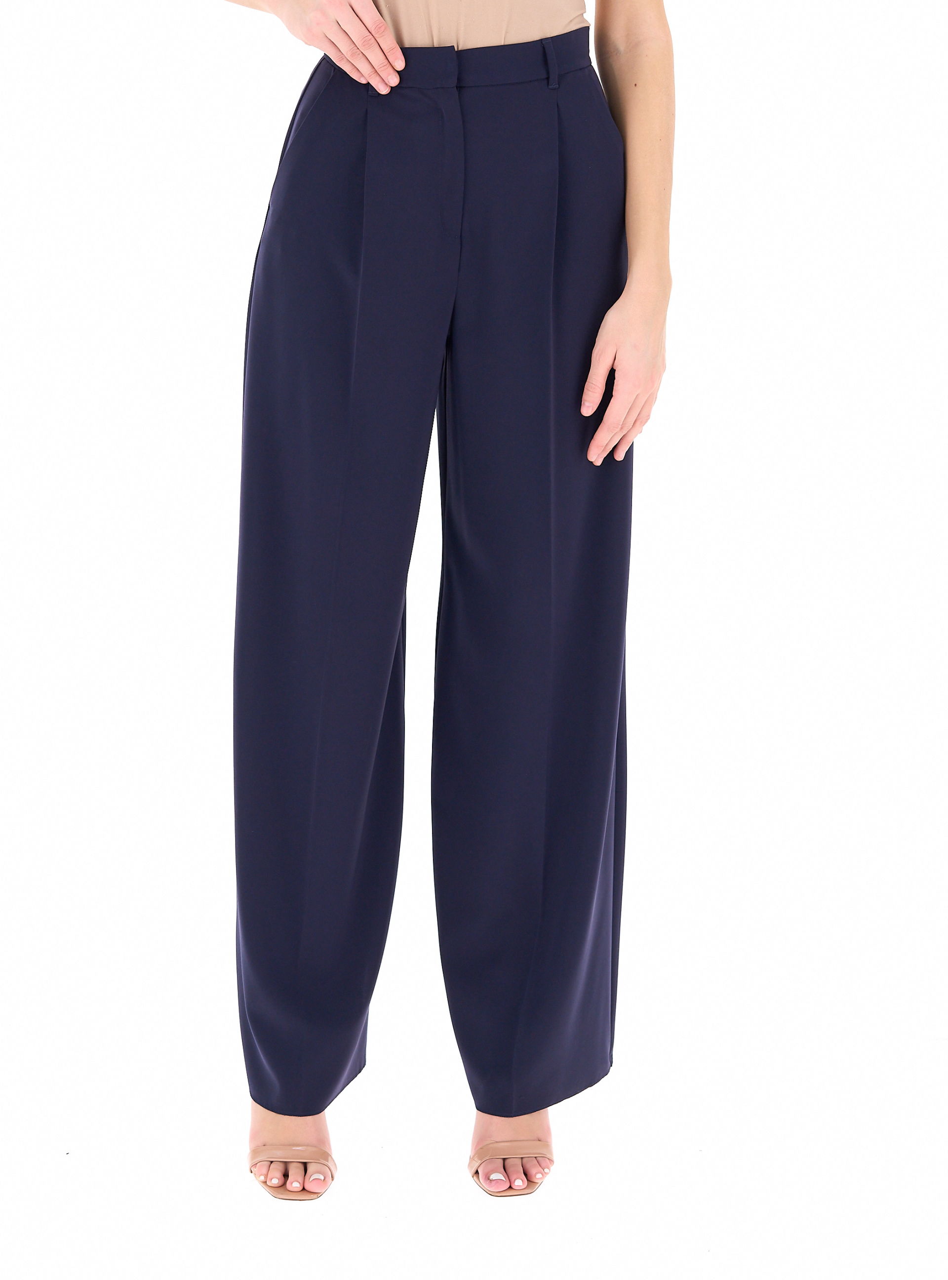 Pantalone wide leg BLU NAVY 48