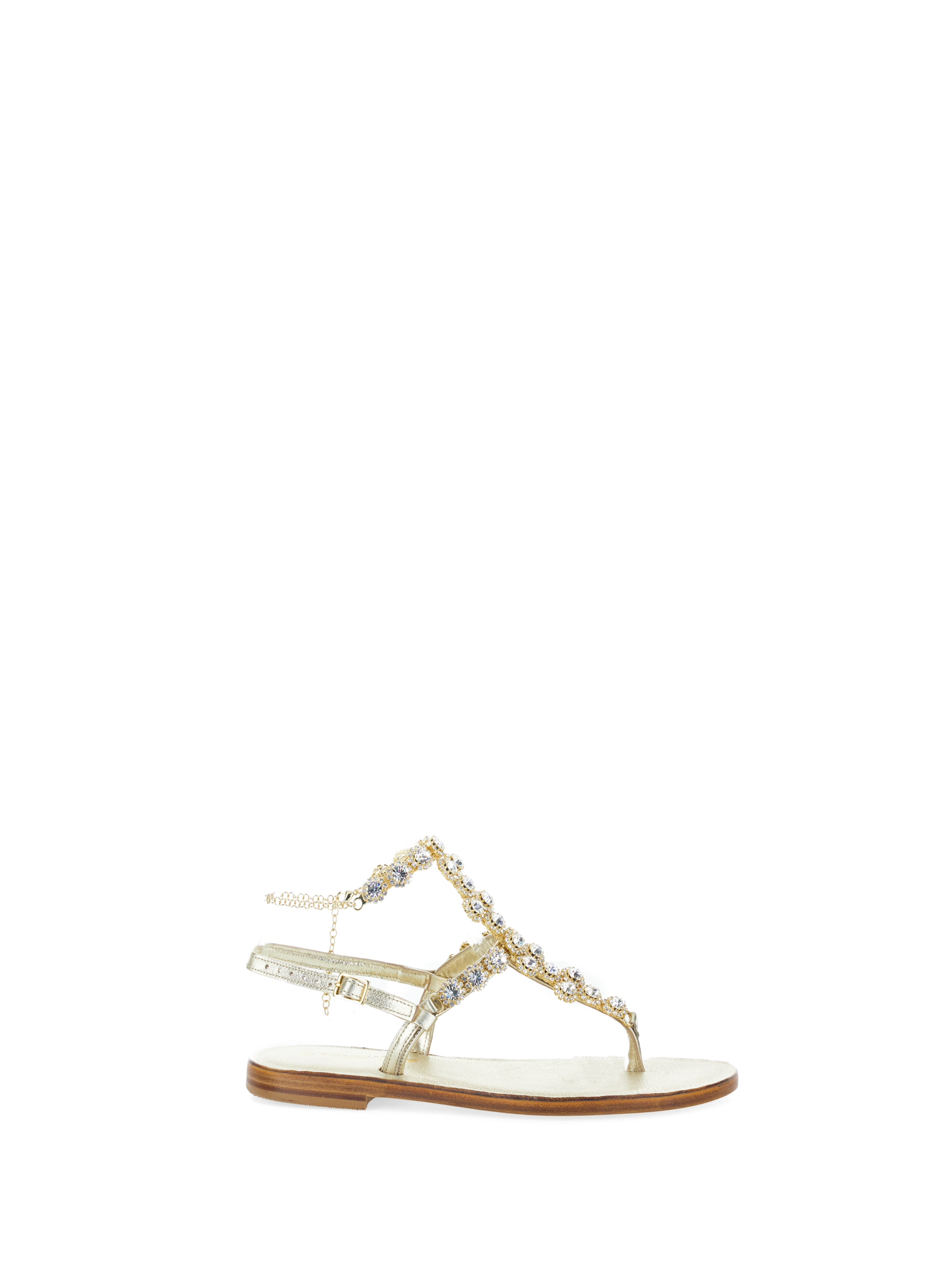 Sandali con strass PLATINO