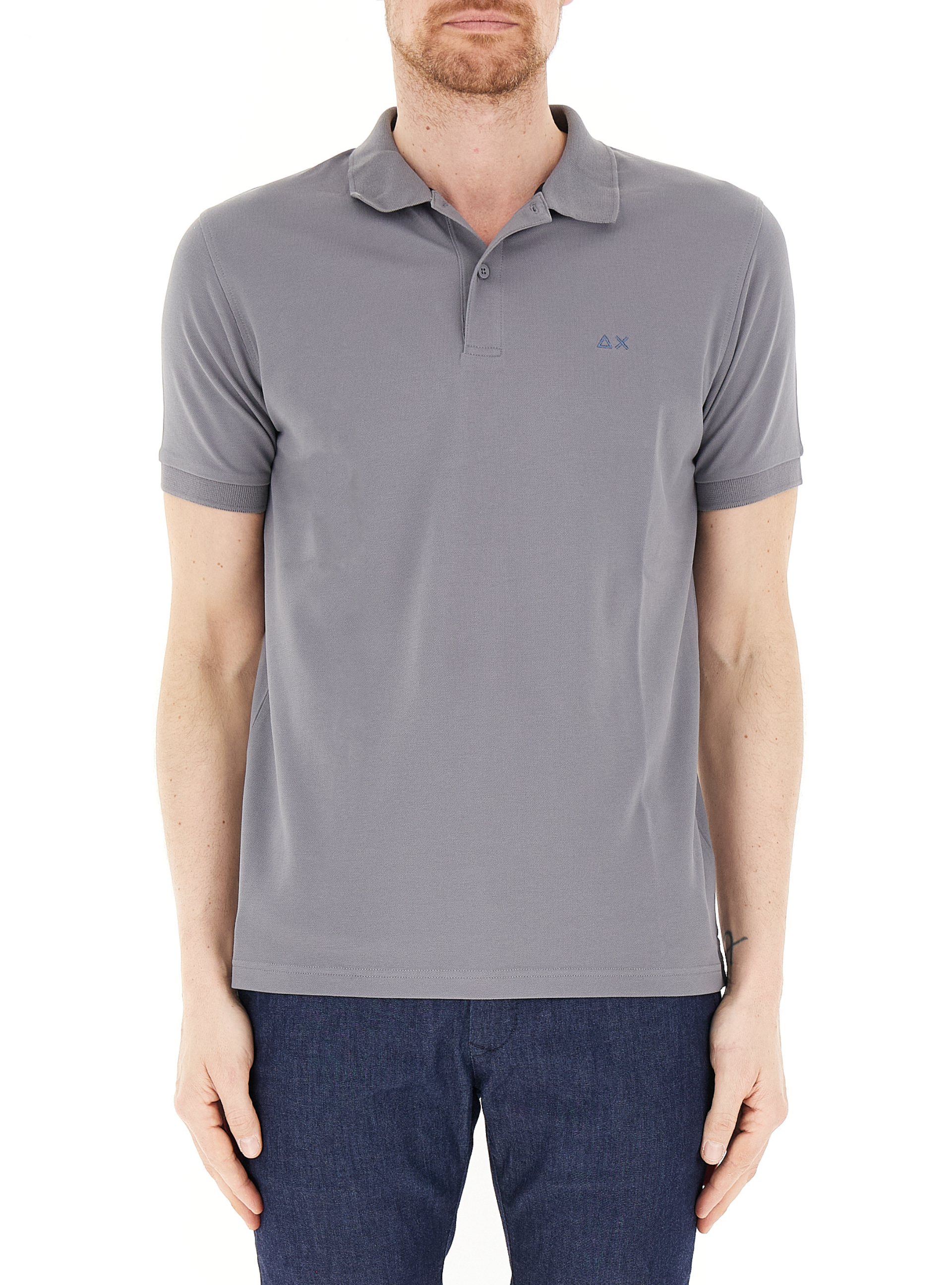 SUN68 Polo maniche corte GRIGIO