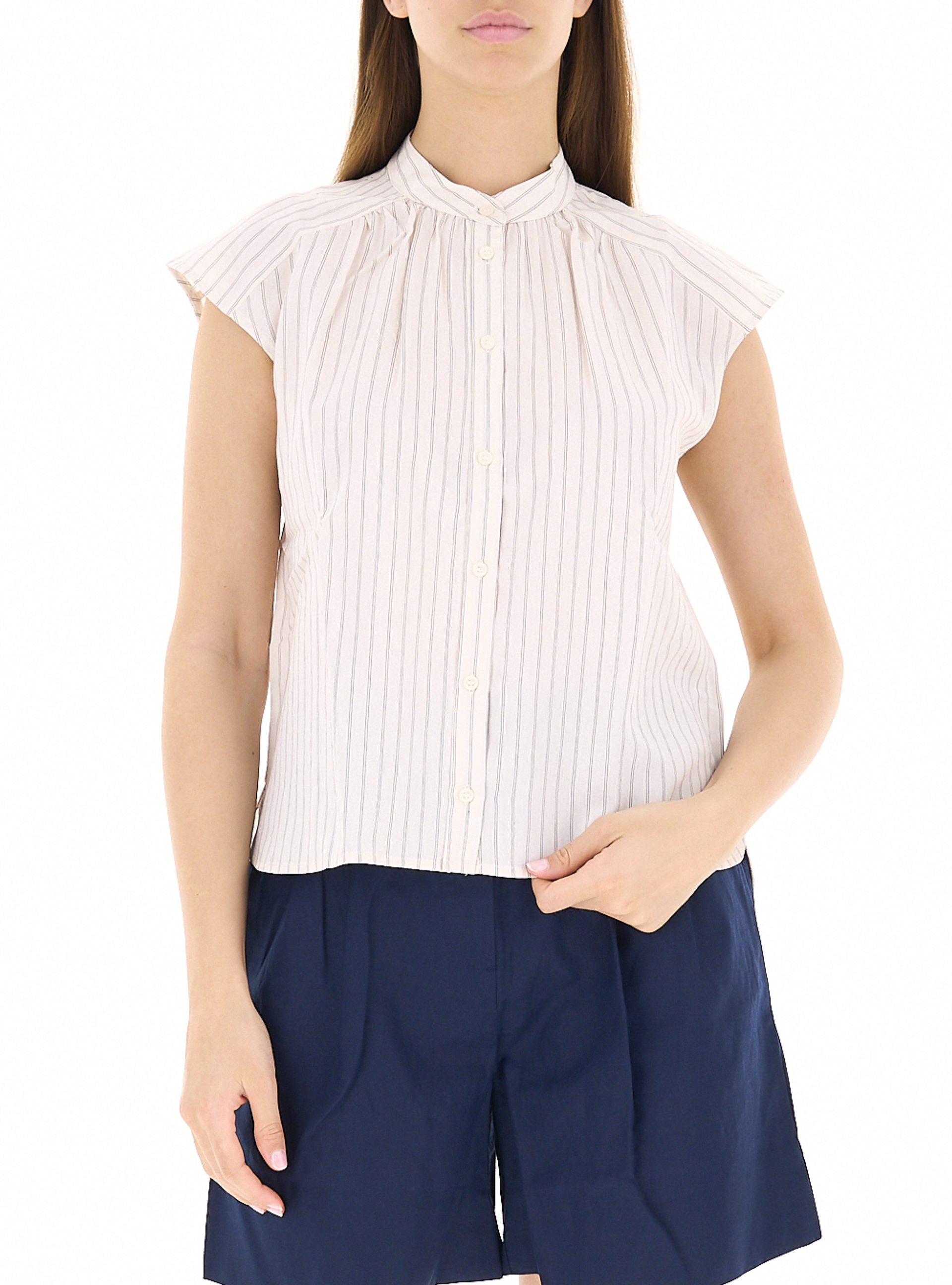 Camicia a righe AVORIO 40