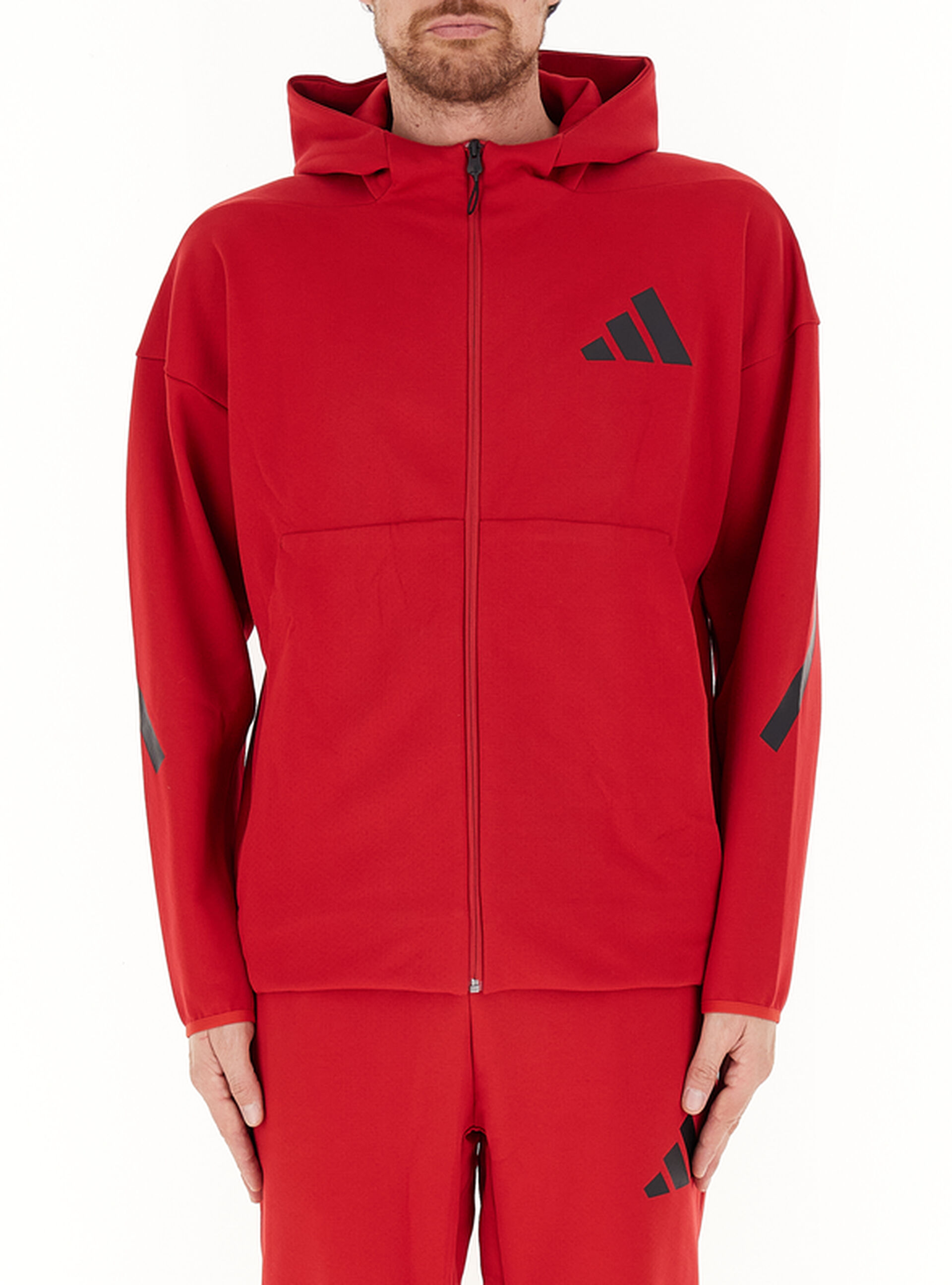 Adidas Felpa con cappuccio ROSSO