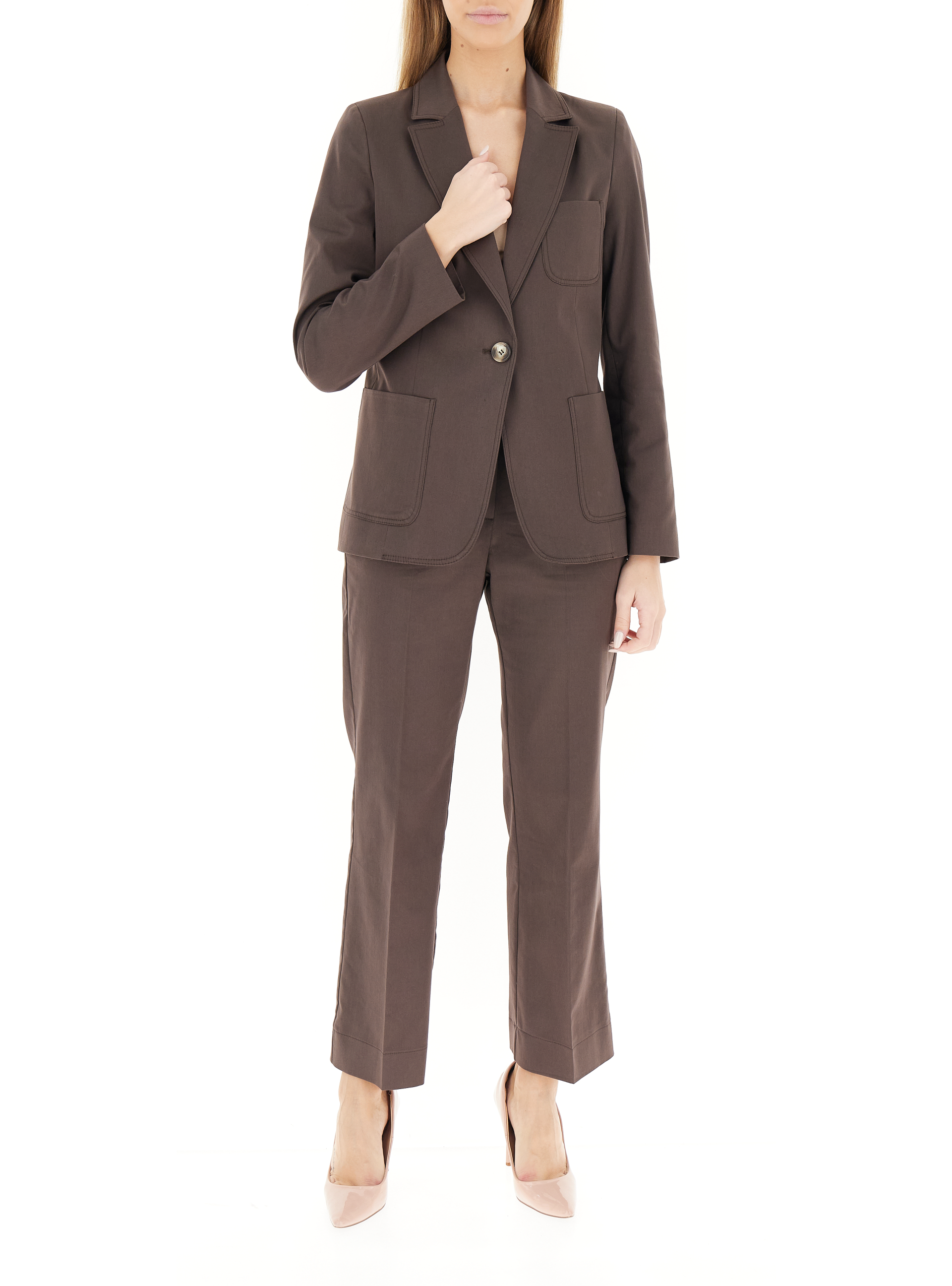 Tailleur monopetto MARRONE