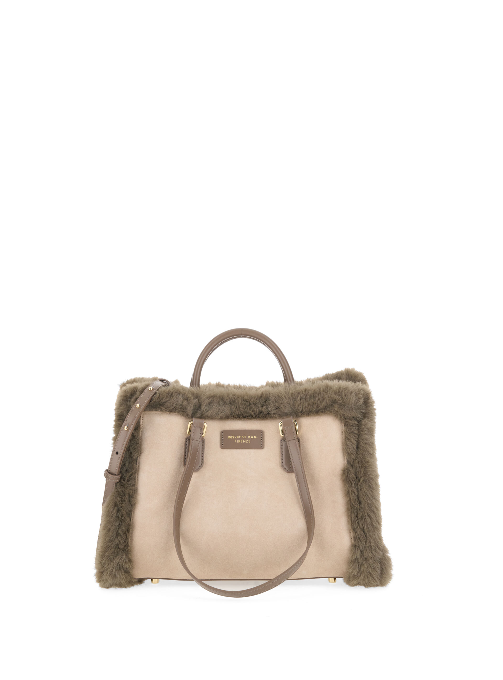 MY BEST BAG Borsa in pelle BEIGE