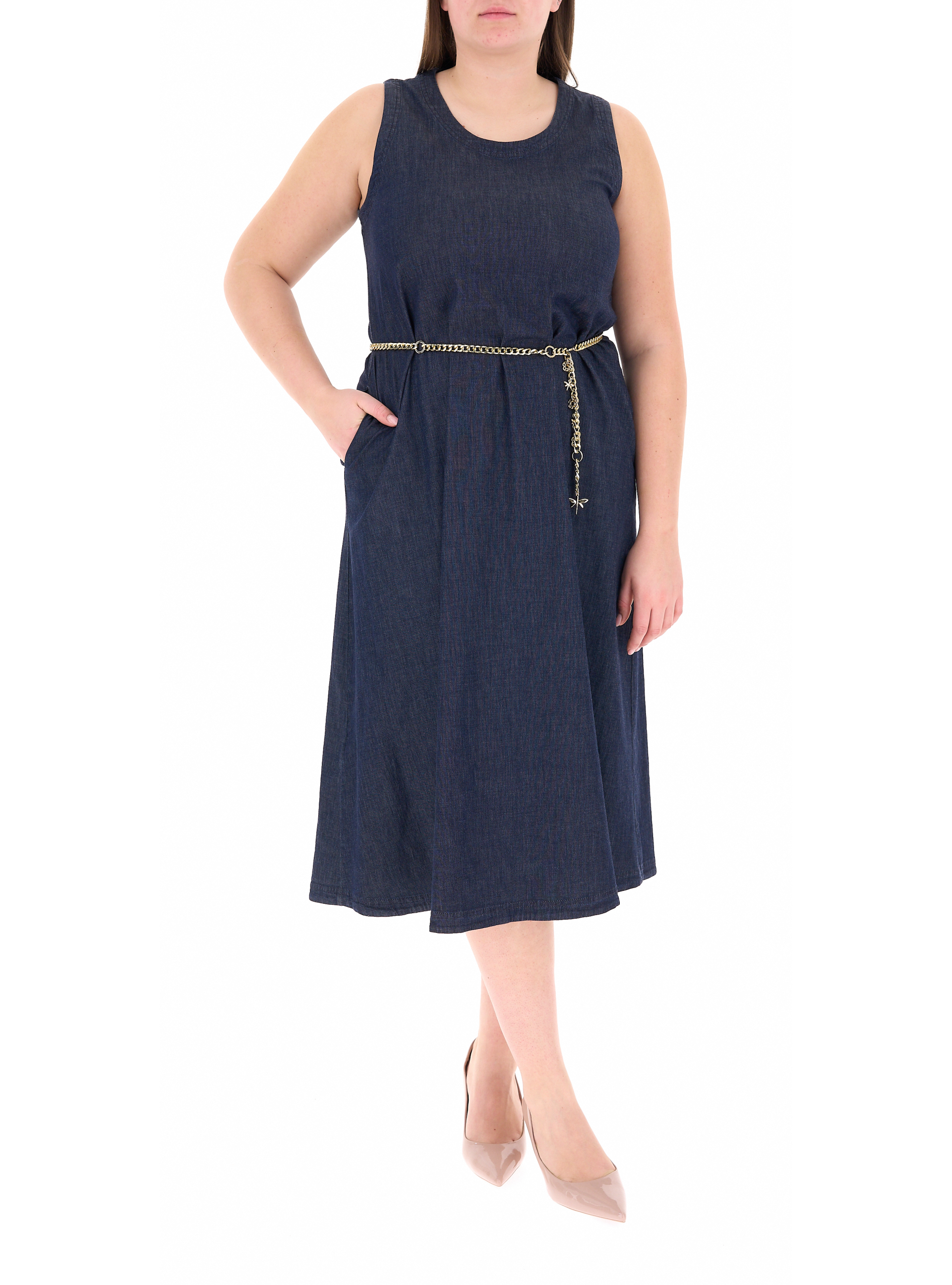 ELENA MIRO' Abito in jeans BLU 54