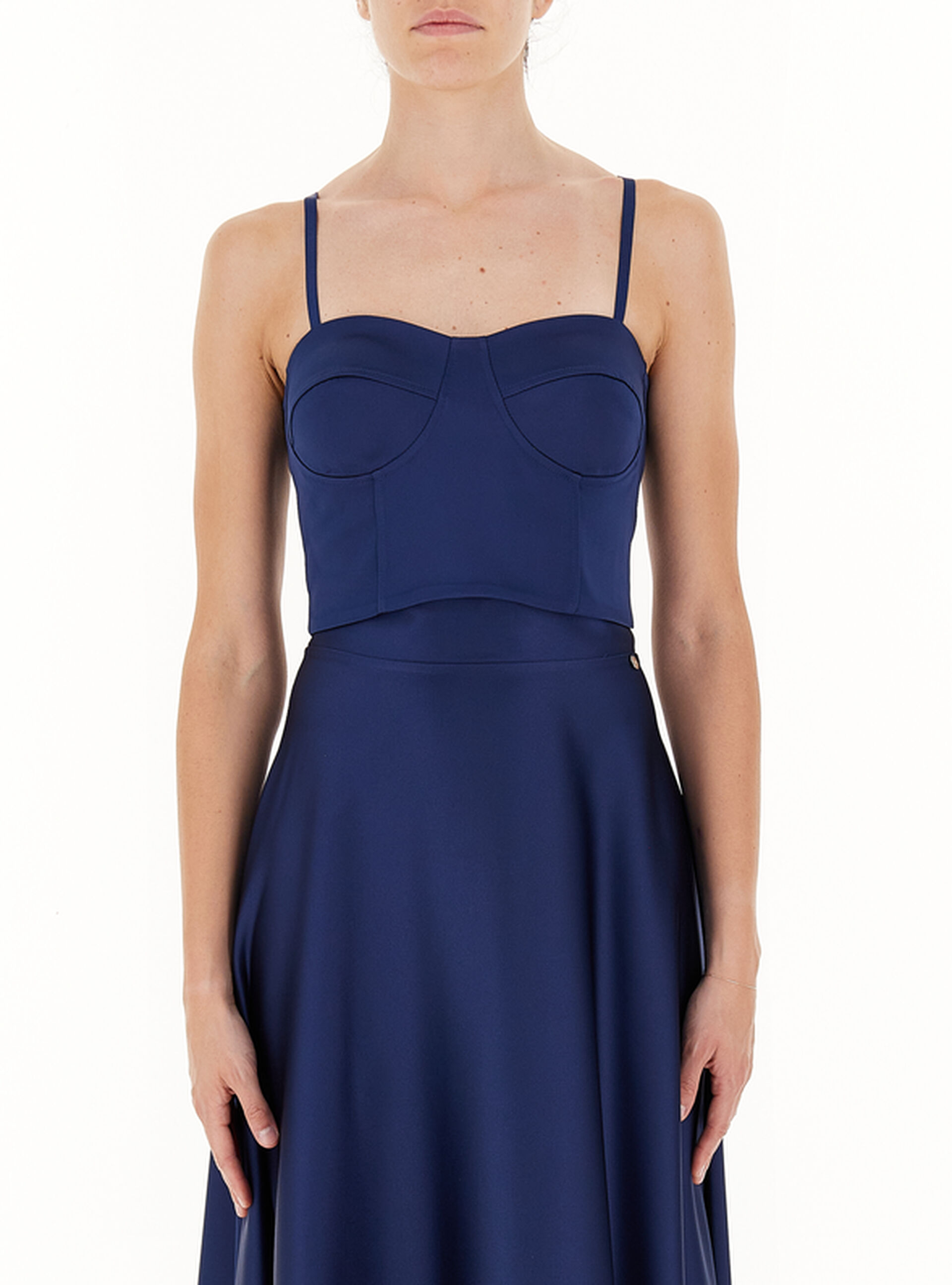 RINASCIMENTO Top in raso BLU