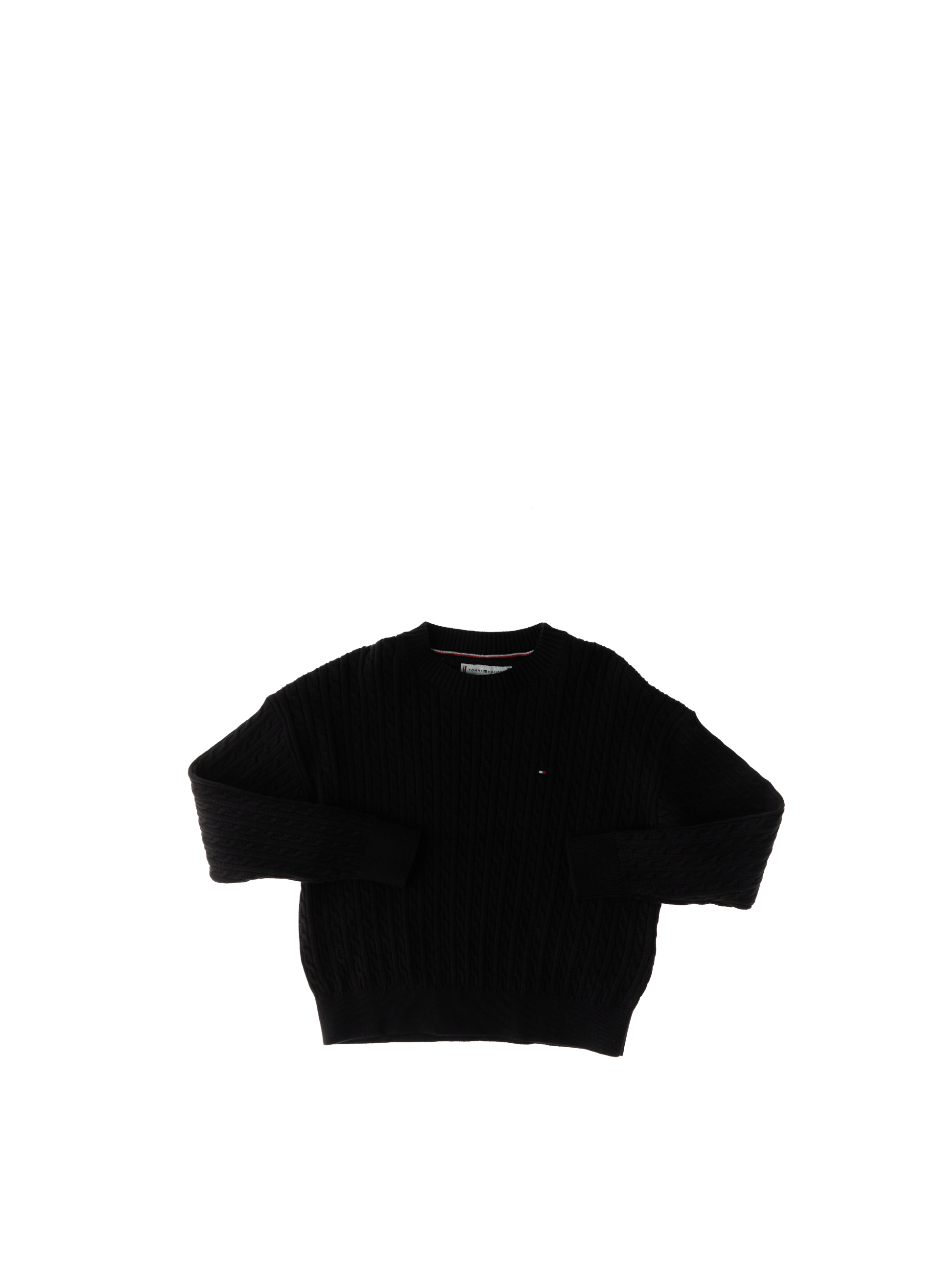 Maglione cotone trecce NERO 10