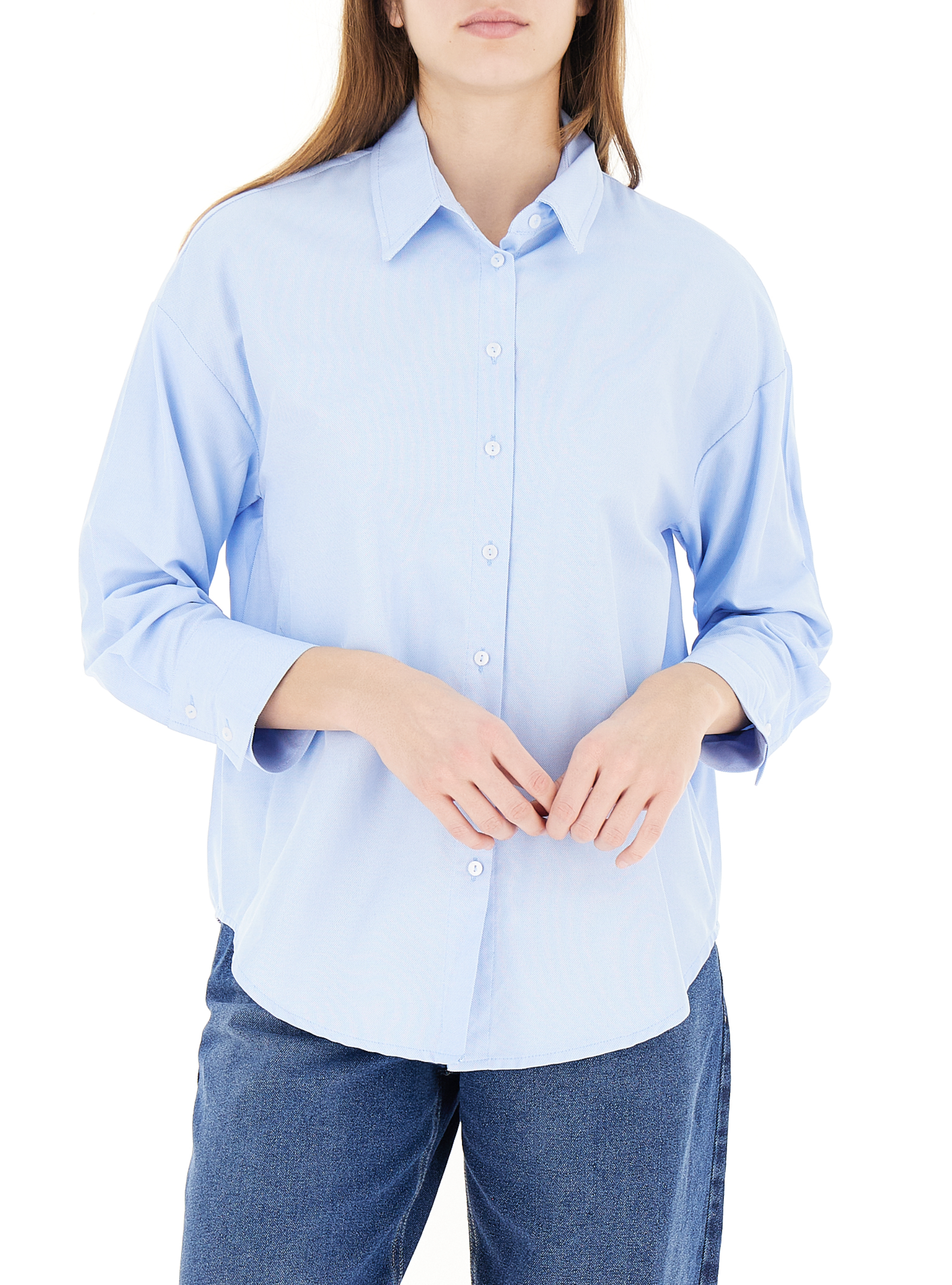 Camicia misto cotone AZZURRO CHIARO S