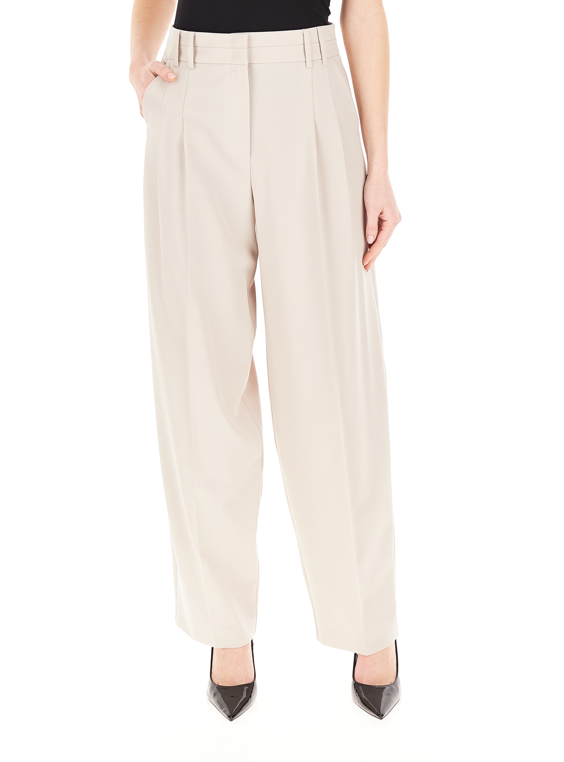 Pantalone wide leg GRIGIO CHIARO 44