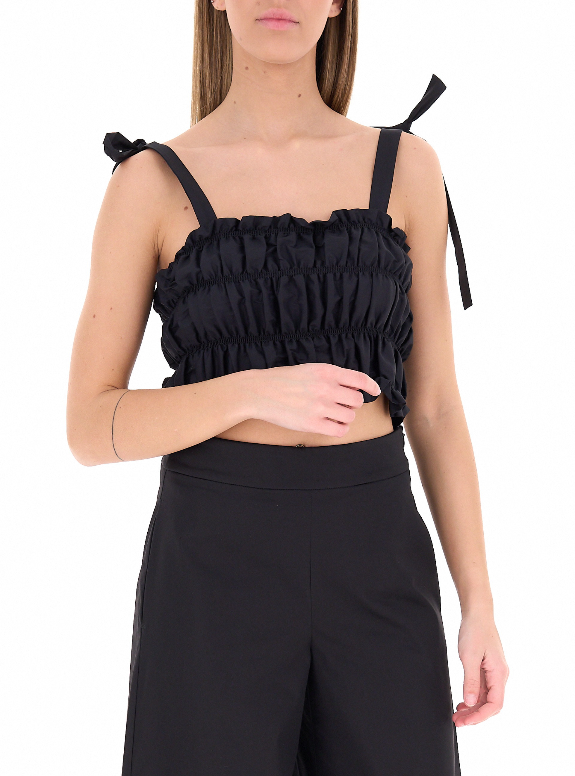 I BLUES Top cropped NERO