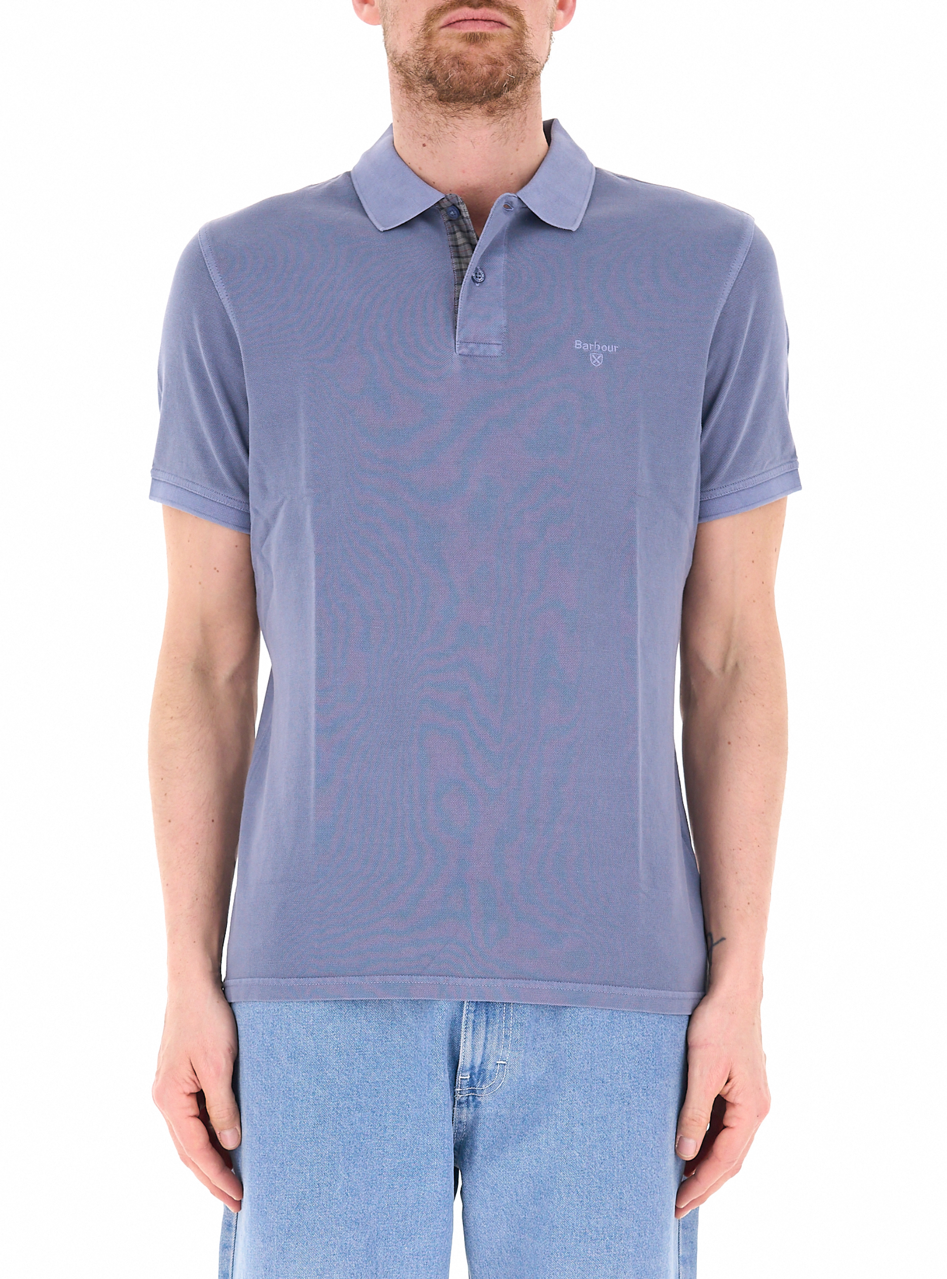 Polo in cotone AZZURRO POLVERE XXL