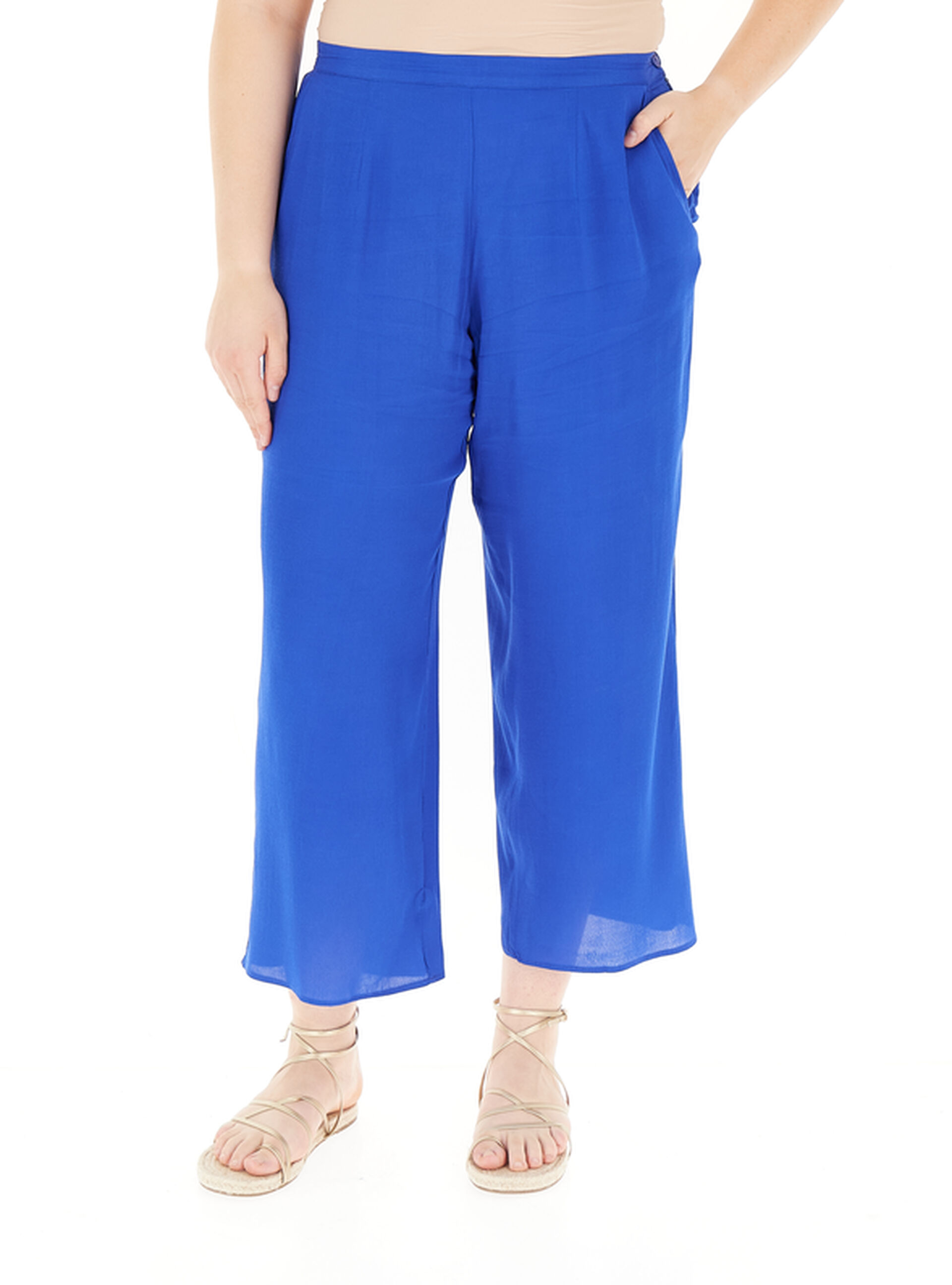 Pantalone wide leg BLU ELETTRICO 45