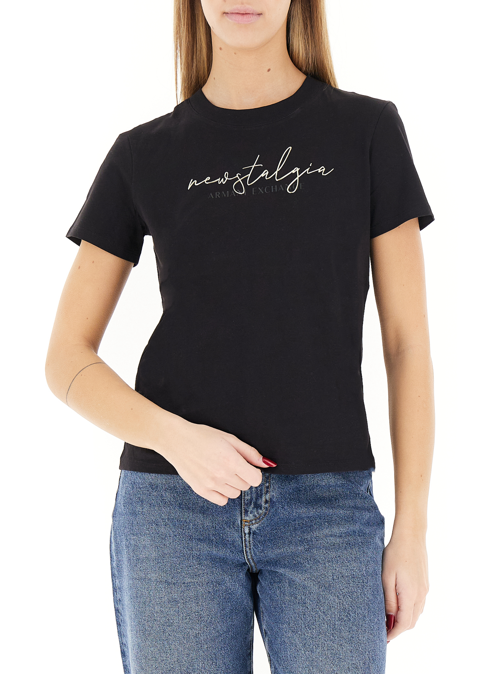T-shirt girocollo NERO S
