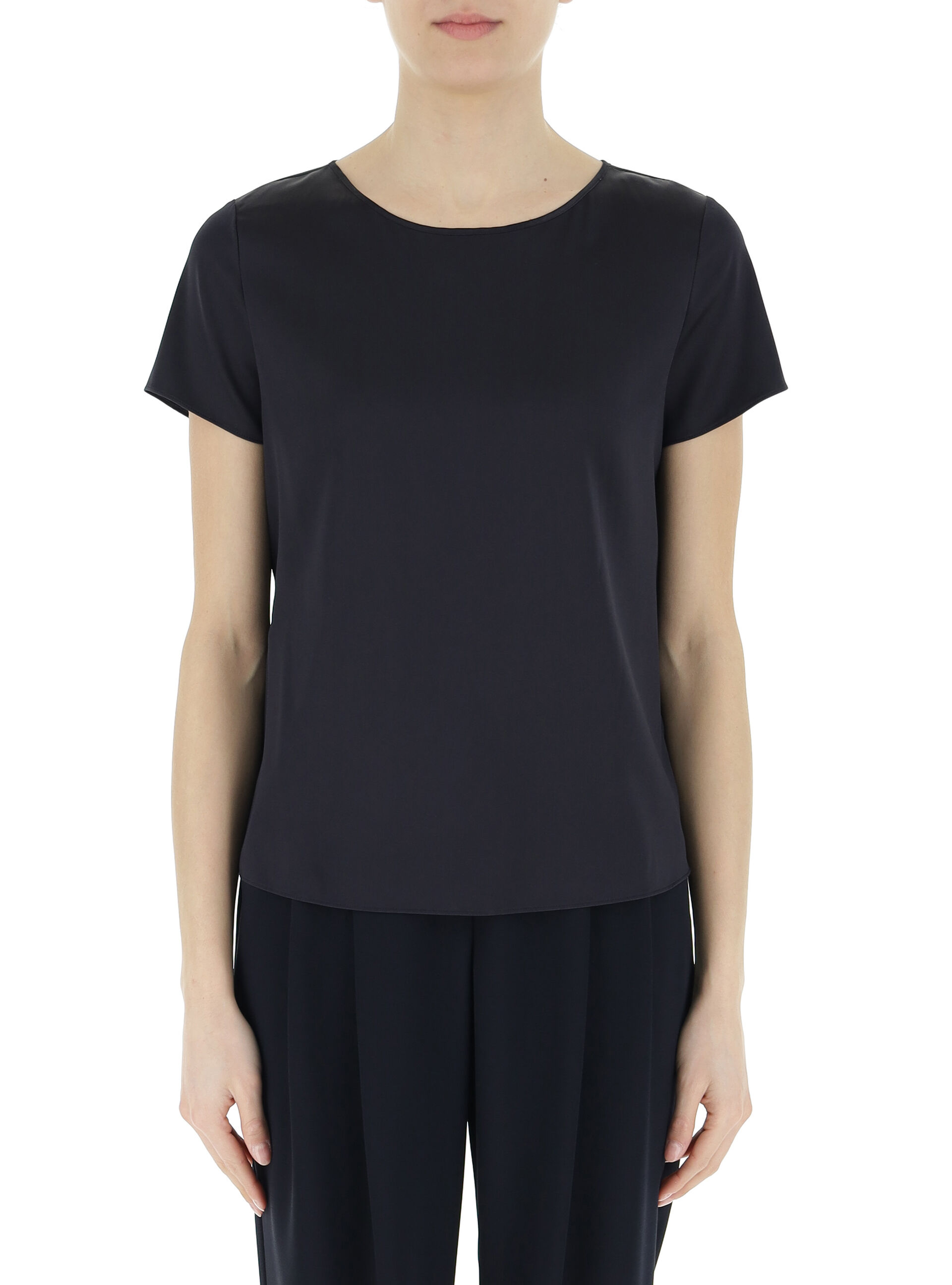 Blusa in seta NERO 40
