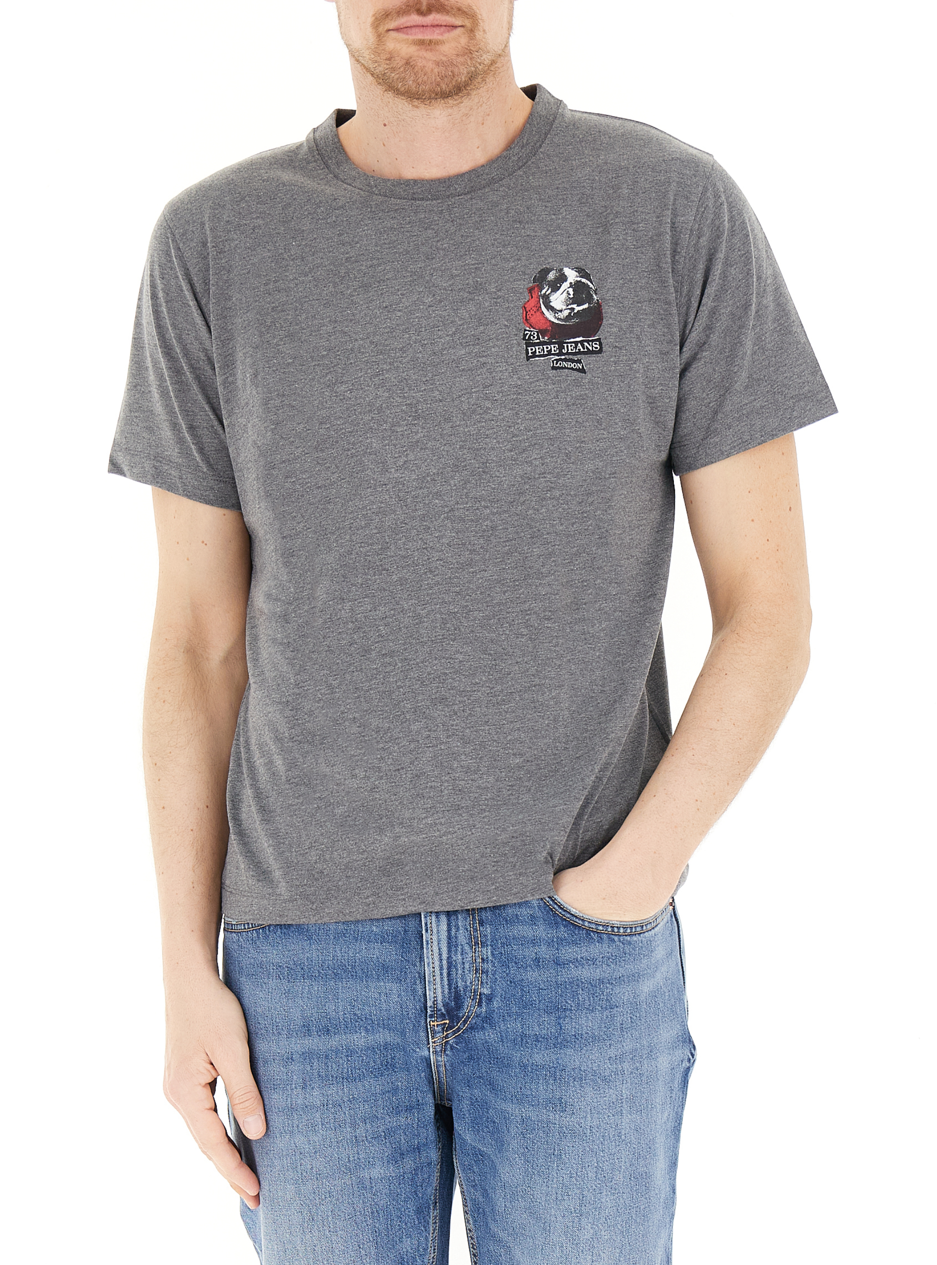 T-shirt girocollo GRIGIO