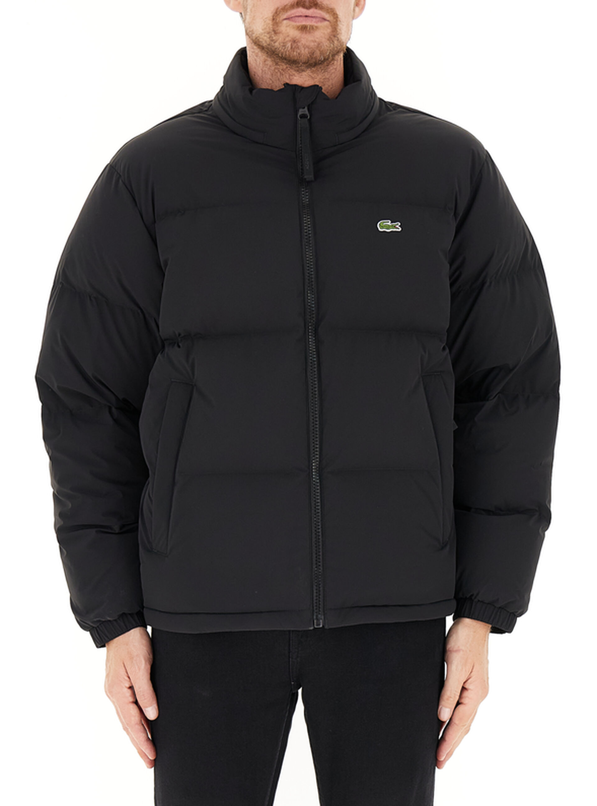Lacoste Piumino collo alto NERO