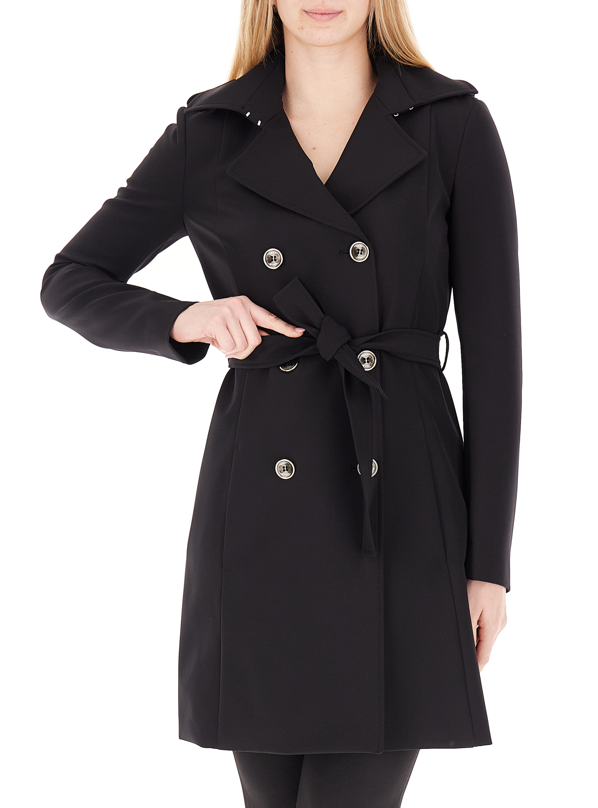 Trench con cintura NERO