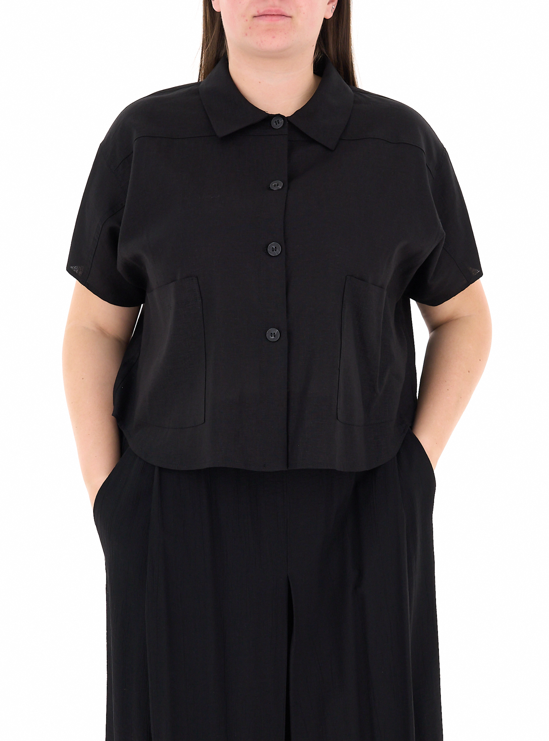 JURERE Blusa misto viscosa NERO