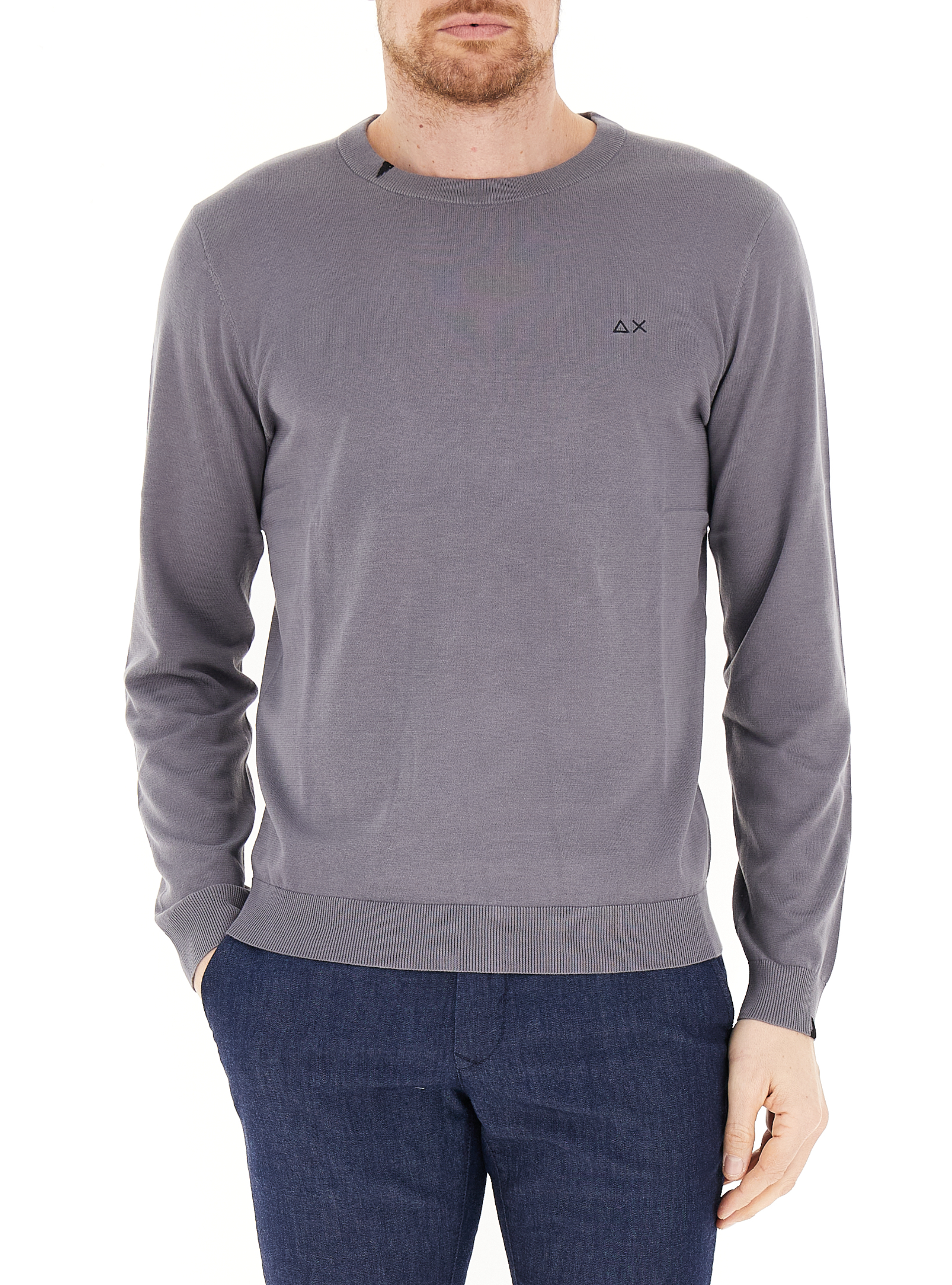 SUN68 Maglia in cotone GRIGIO