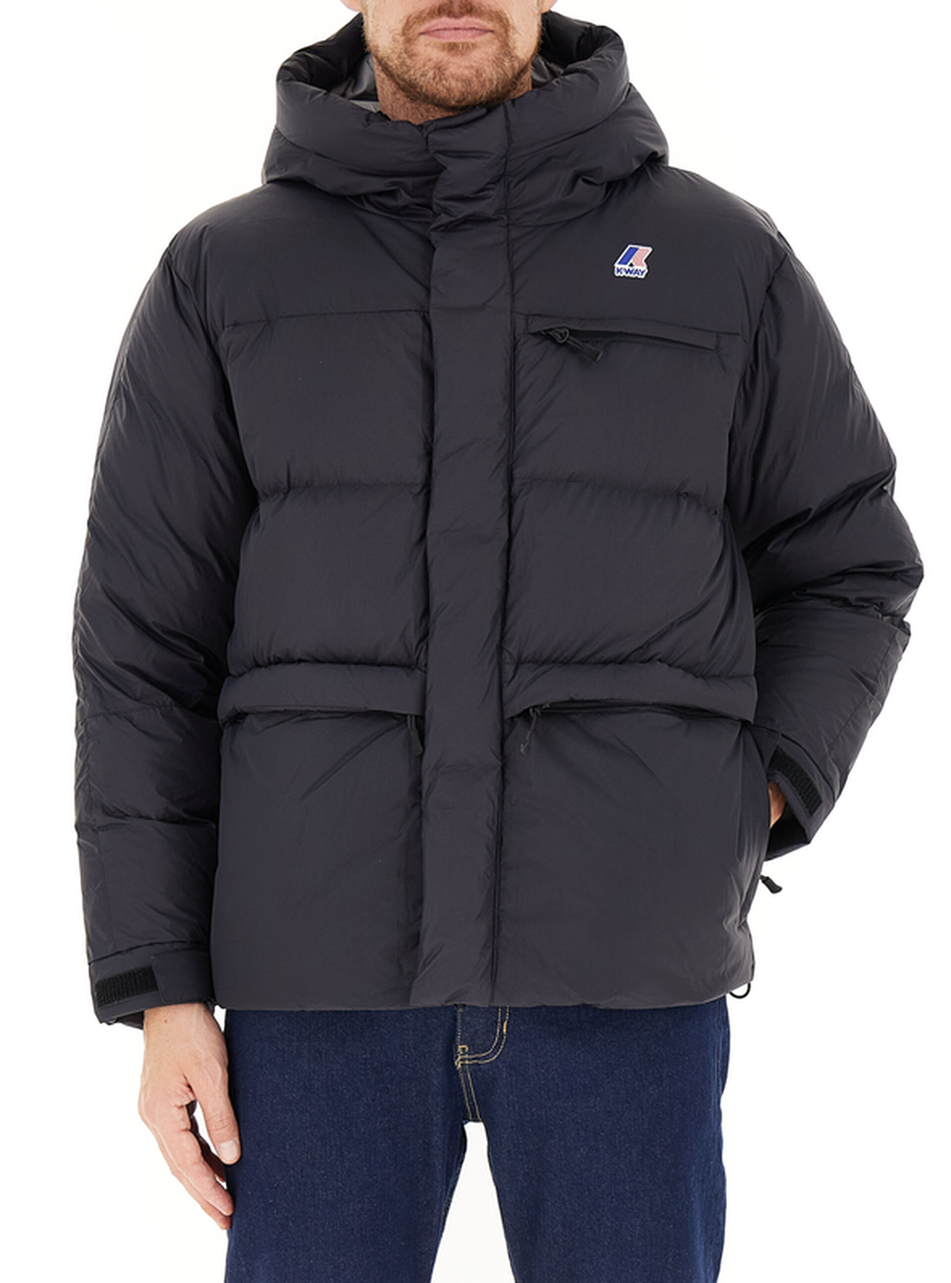 K-way Piumino trapuntato NERO