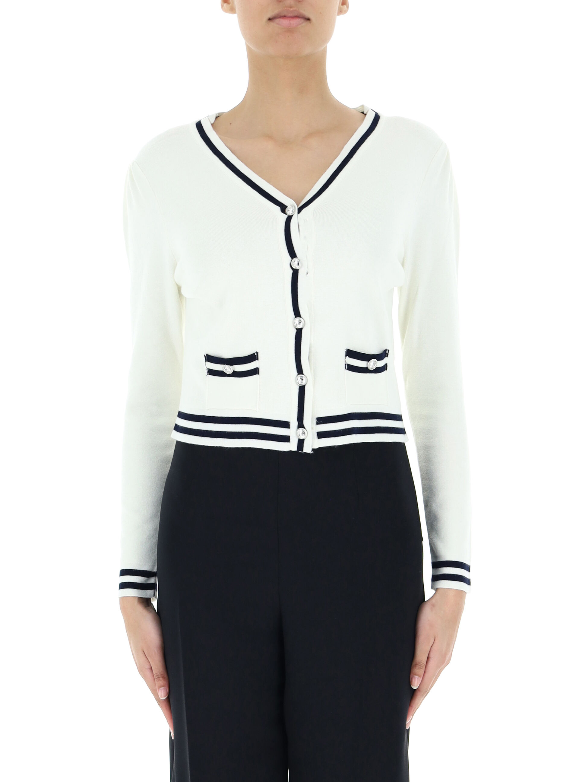 Cardigan scollo V BIANCO UNI