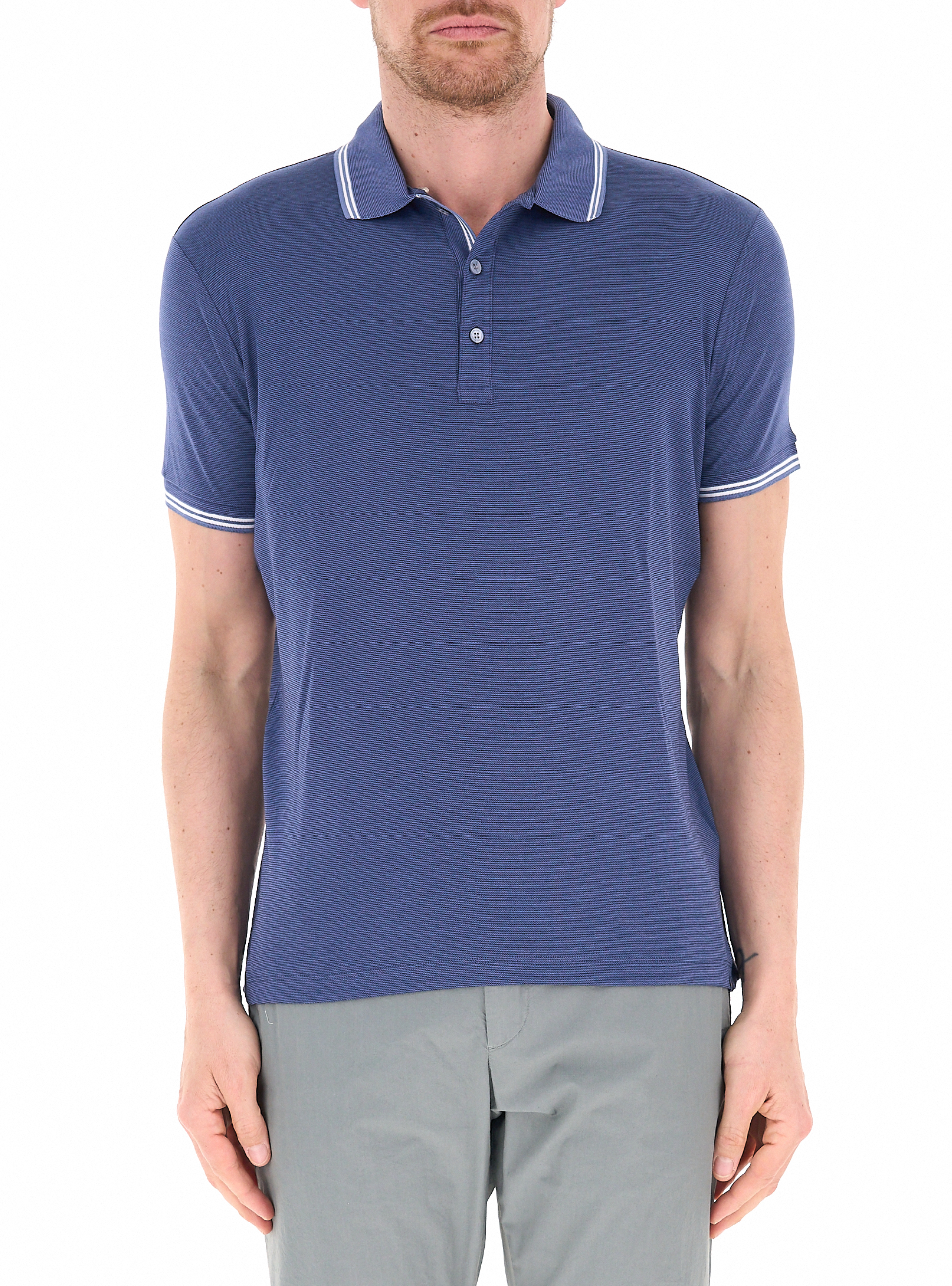 Polo maniche corte BLU L