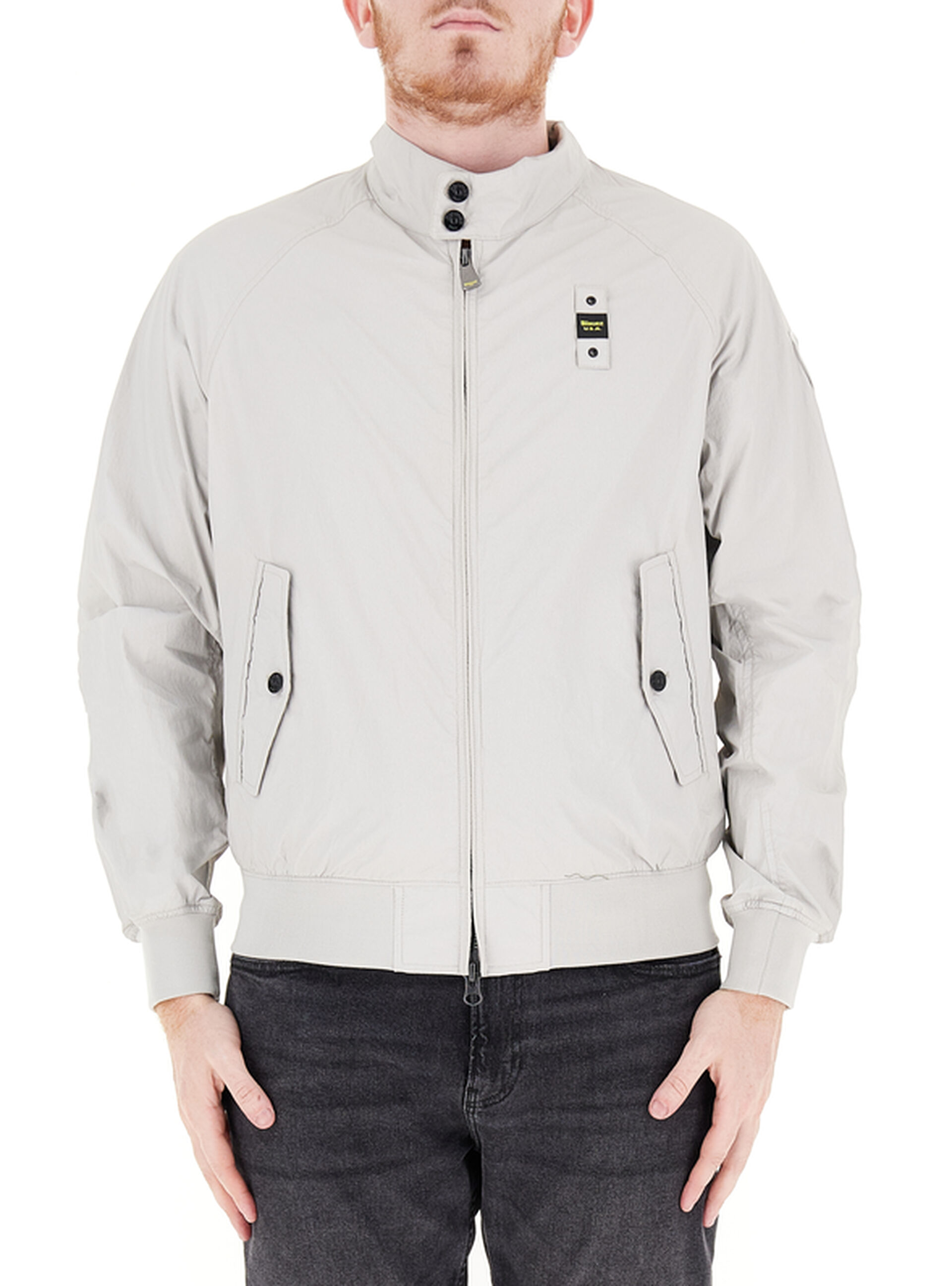 Bomber in cotone GRIGIO CHIARO