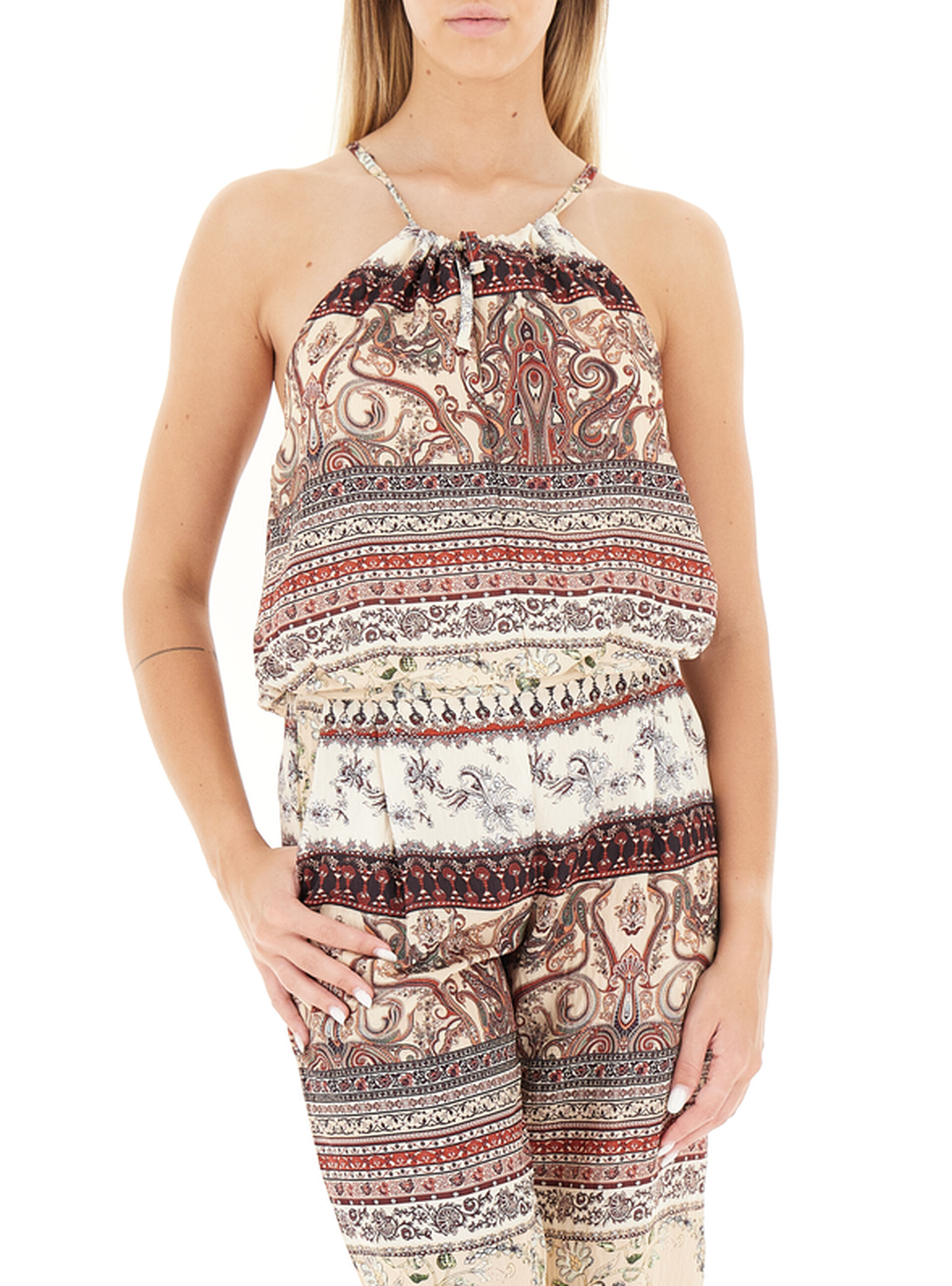 Dixie Top scollo halter BEIGE