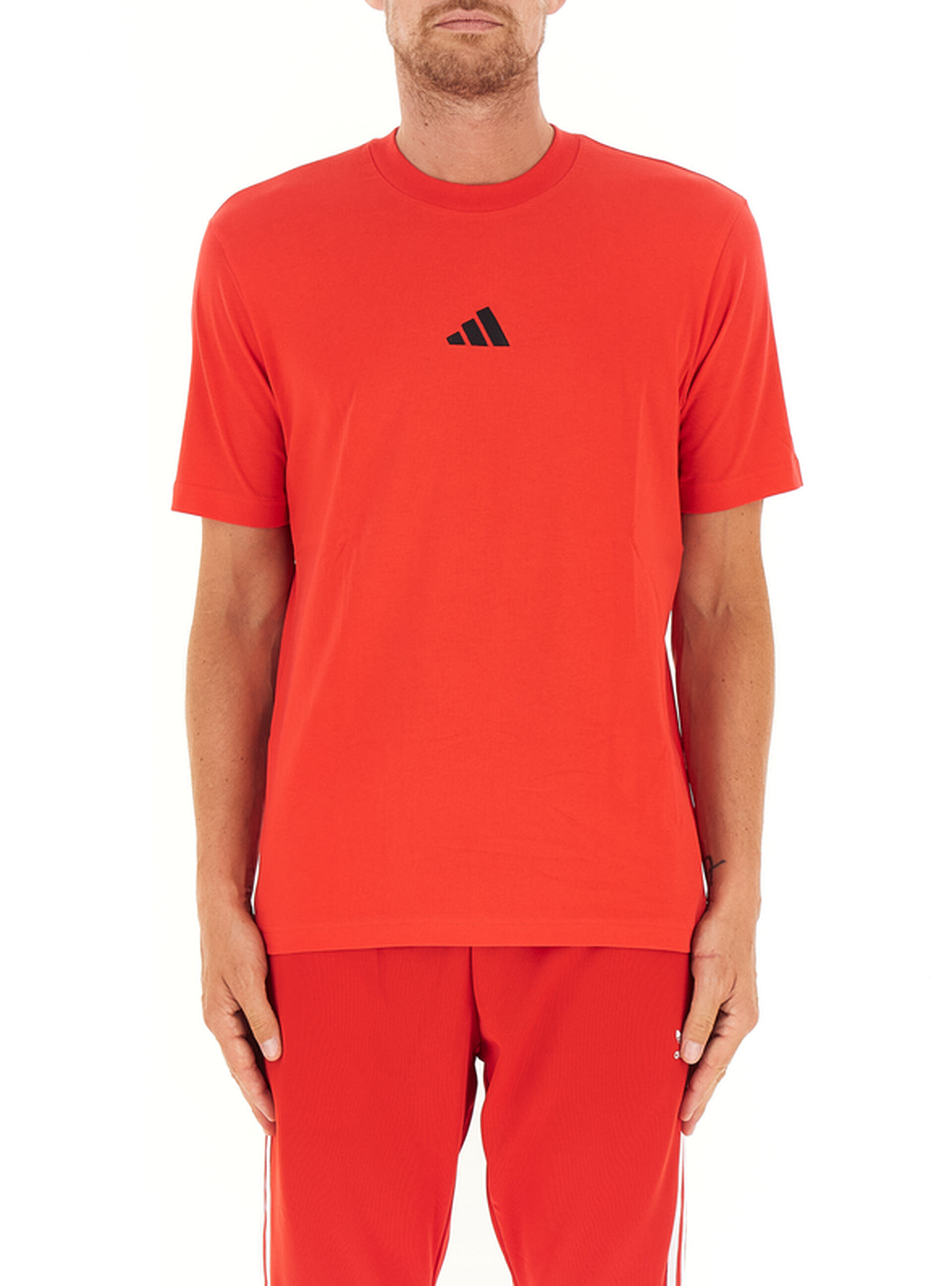 Adidas T-shirt girocollo ROSSO