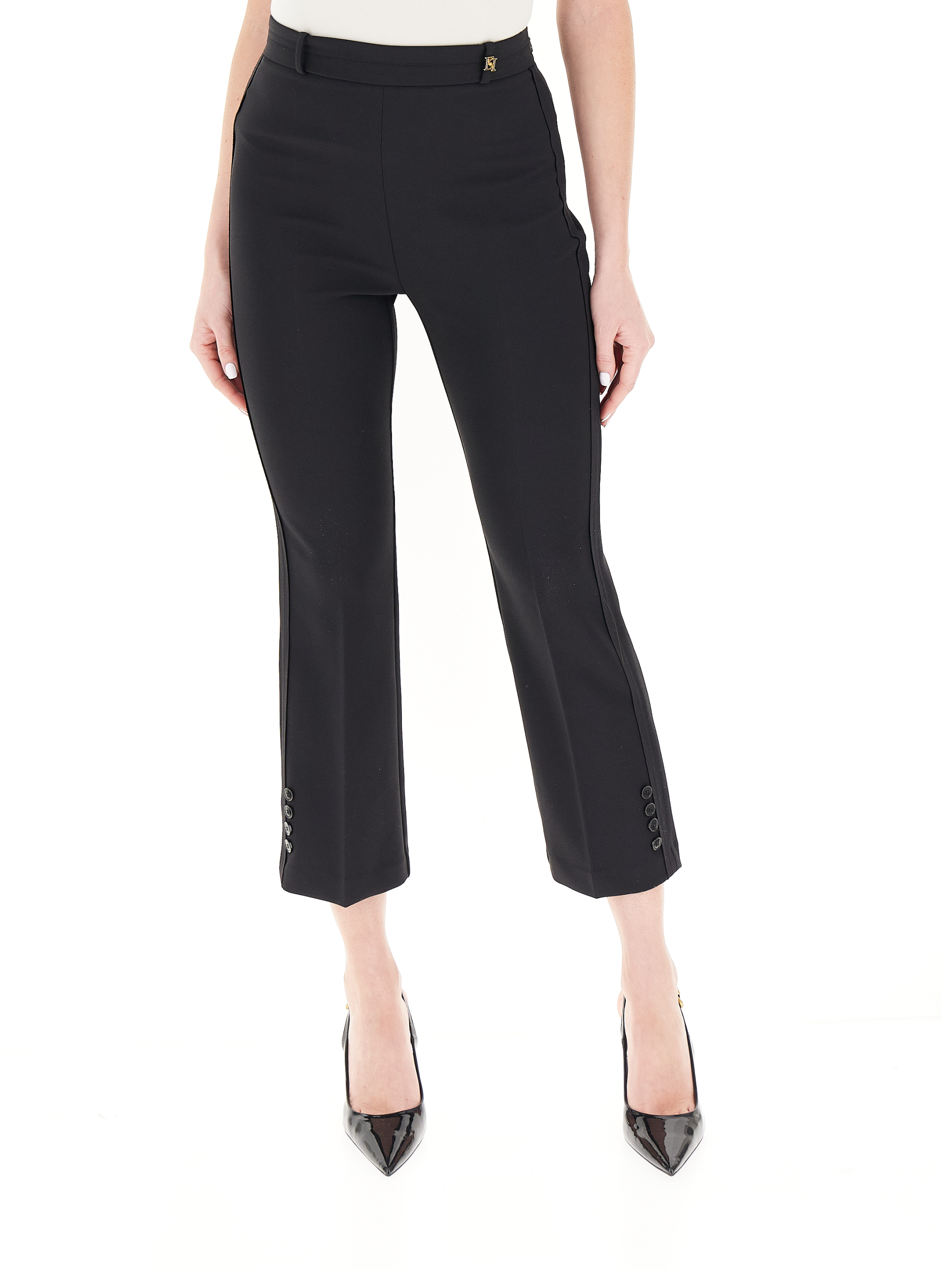 Pantalone cropped flare NERO