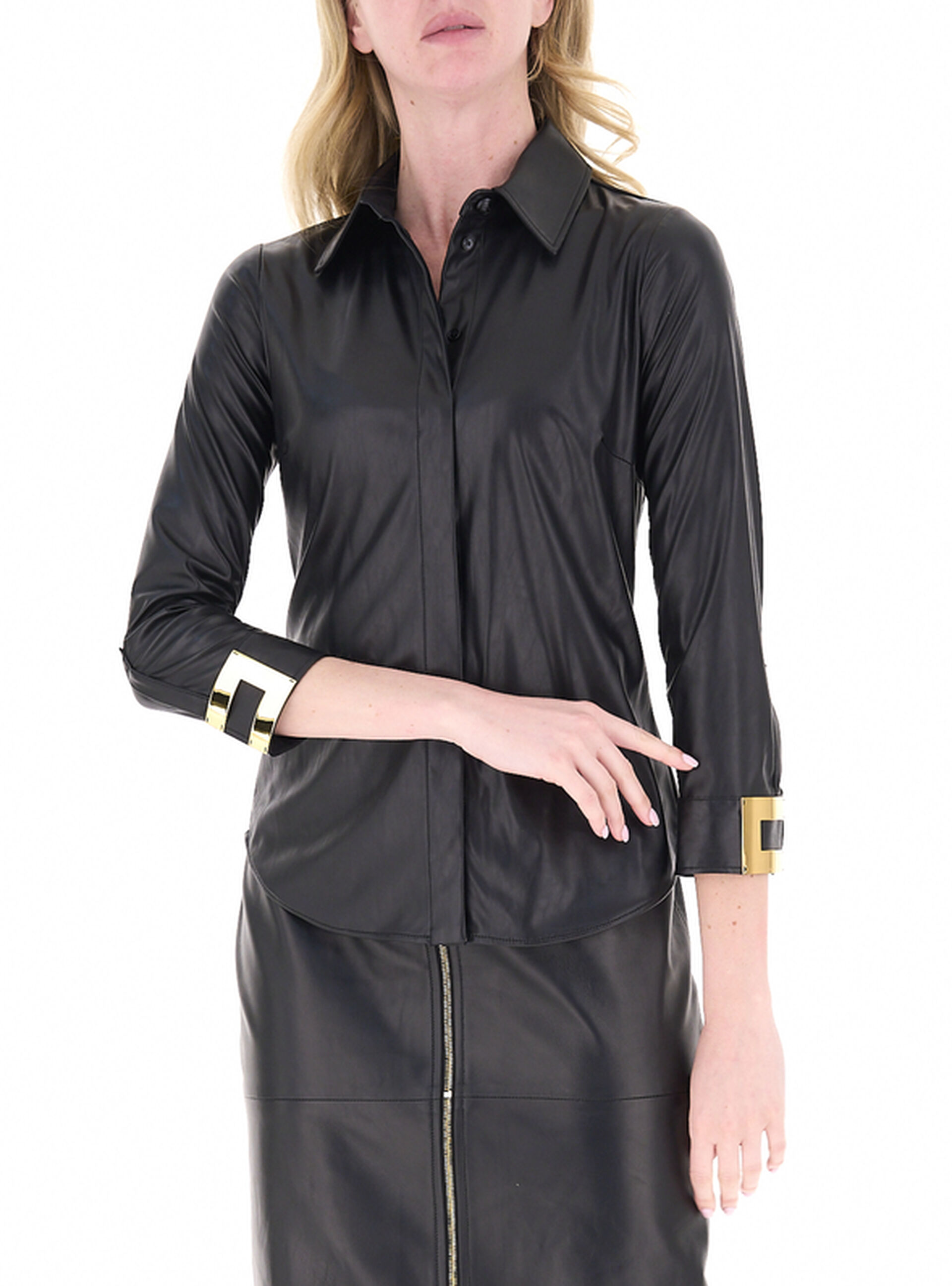 Camicia in similpelle NERO 42
