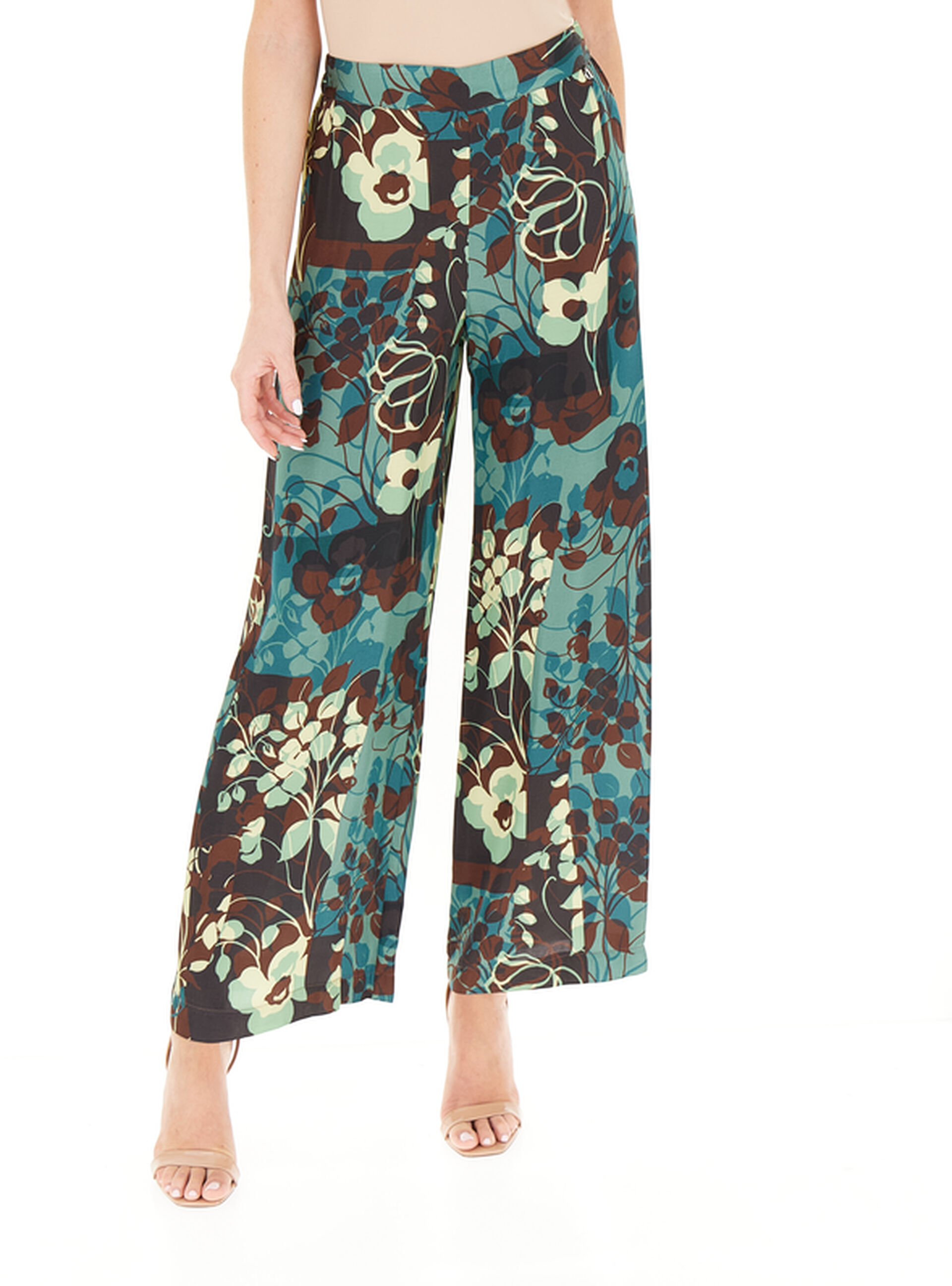 Dixie Pantalone wide leg PETROLIO